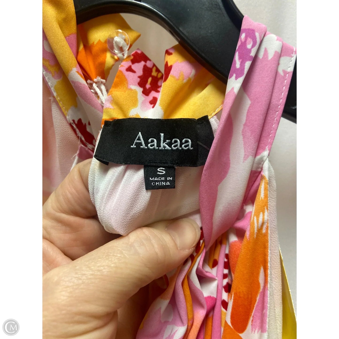 Dress Casual Midi By Aakaa In Pink & Yellow, Size: S