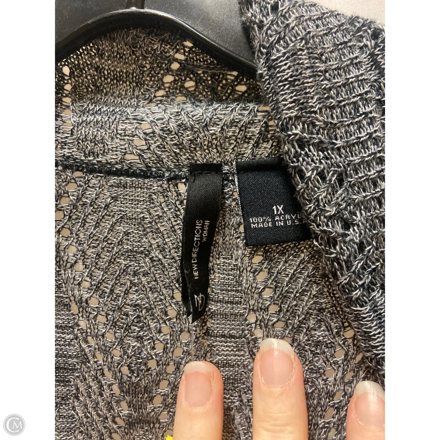 Cardigan By New Directions In Grey, Size: 1x