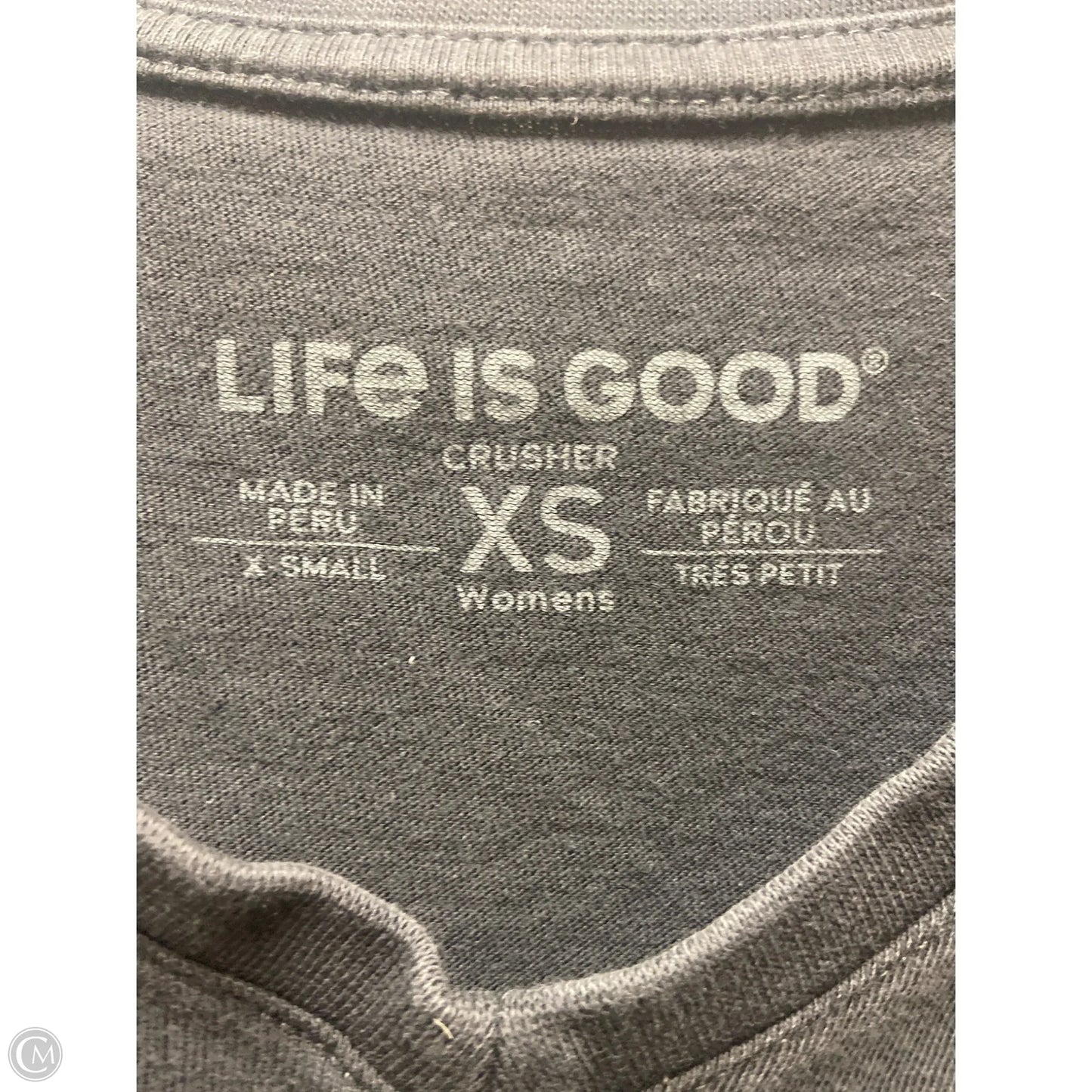 Top Short Sleeve By Life Is Good In Black, Size: Xs