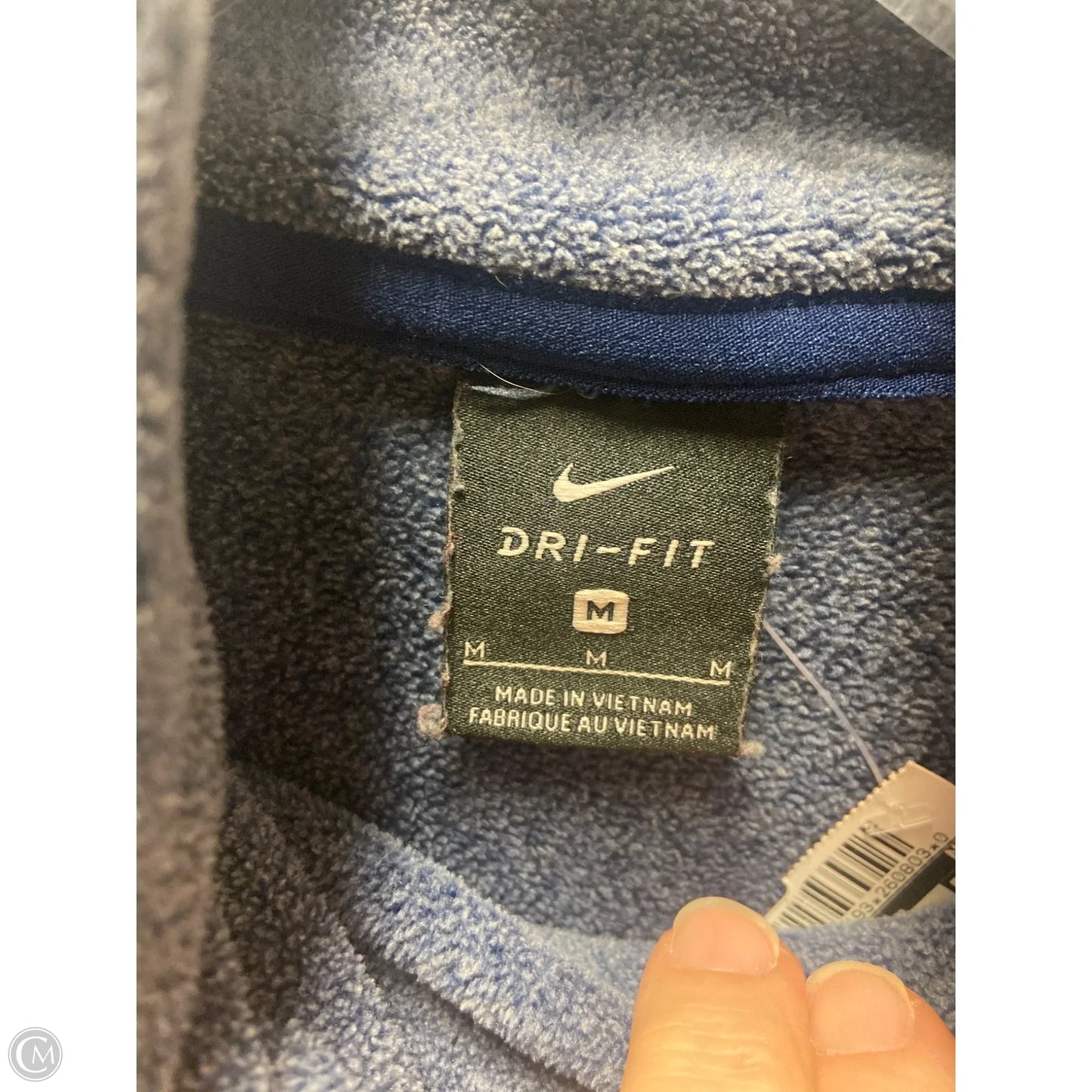 Sweatshirt Collar By Nike In Blue, Size: M