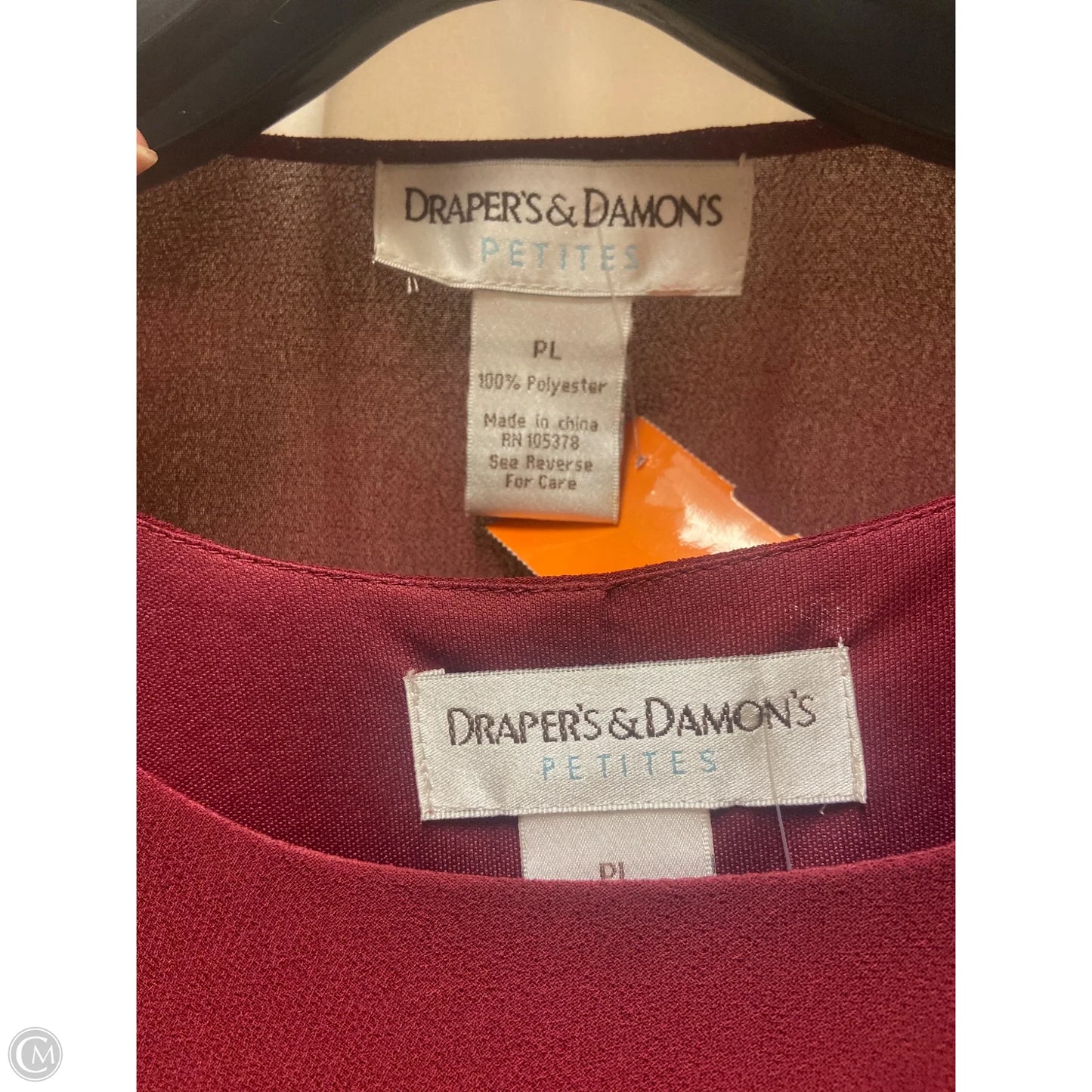 Dress Set 2pc By Drapers & Damons In Maroon, Size: Lp