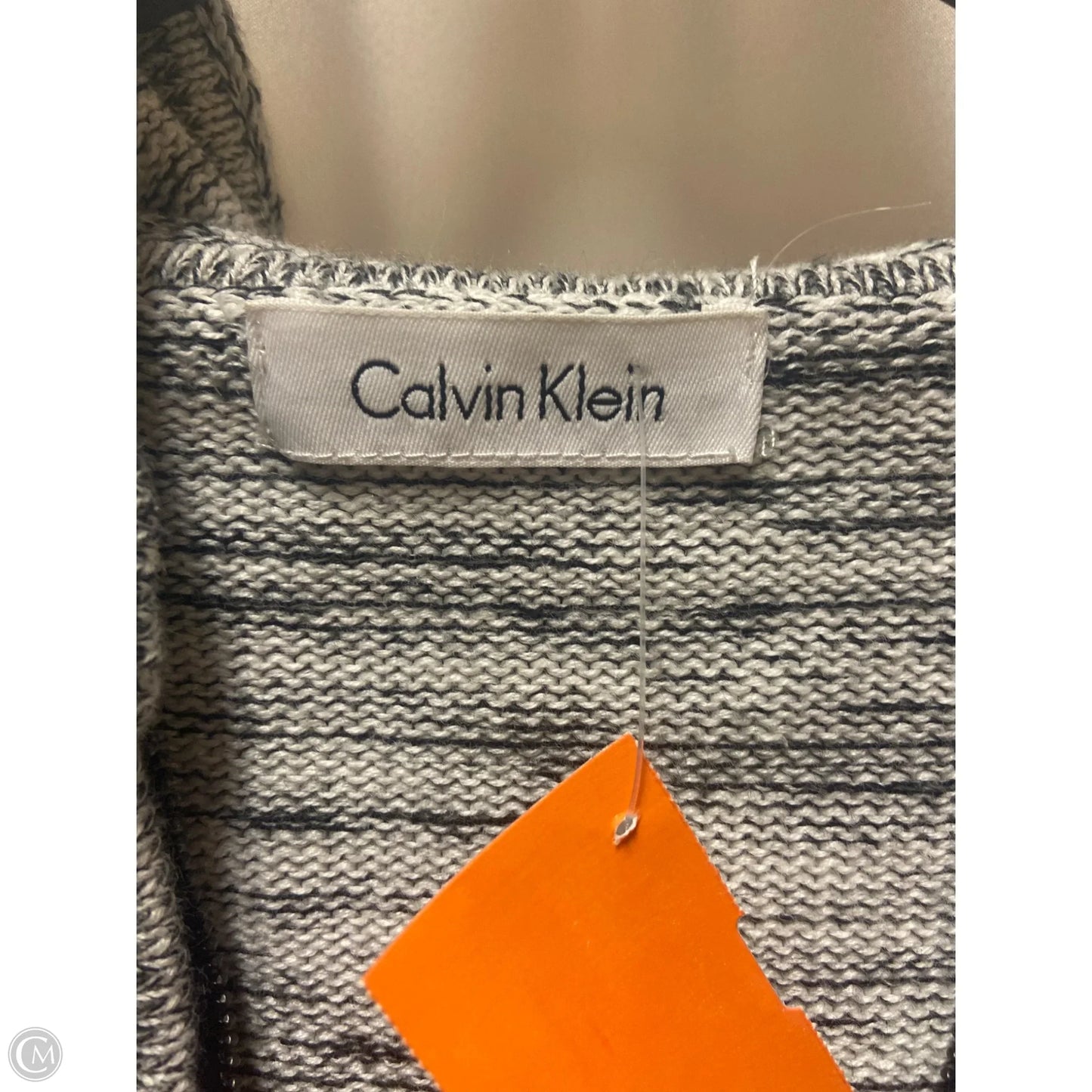 Sweater By Calvin Klein In Grey, Size: M