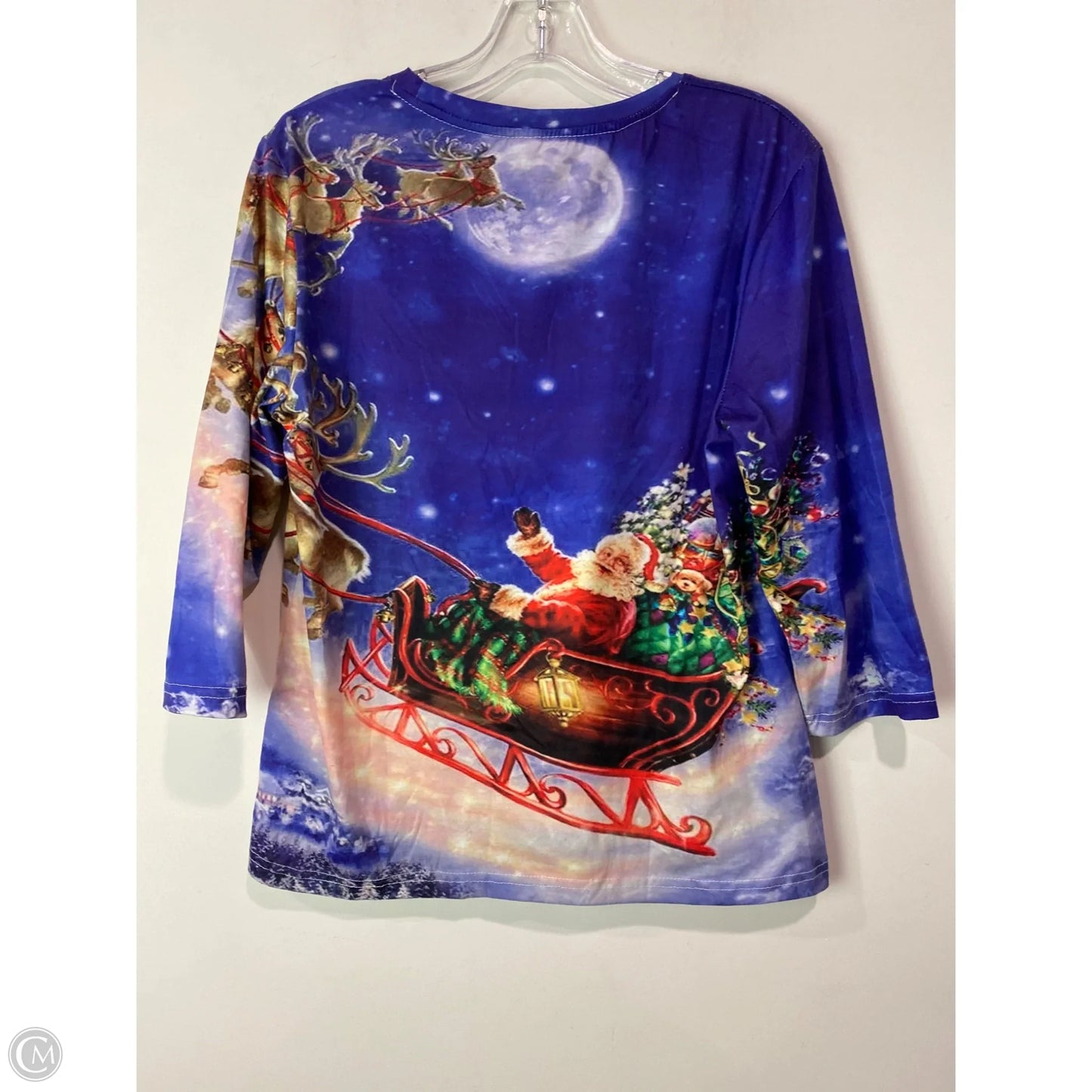 Top Long Sleeve By Clothes Mentor In Blue, Size: M