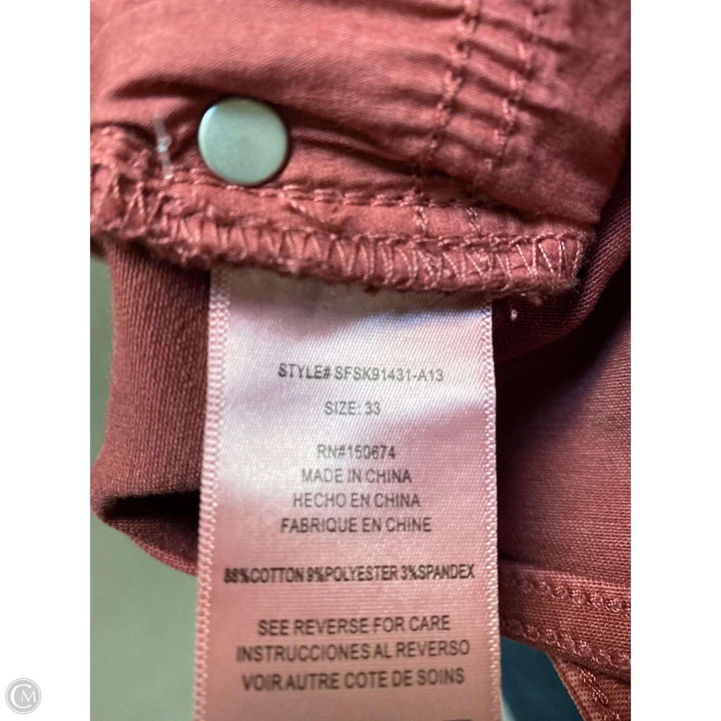 Jeans Straight By Clothes Mentor In Maroon, Size: 16