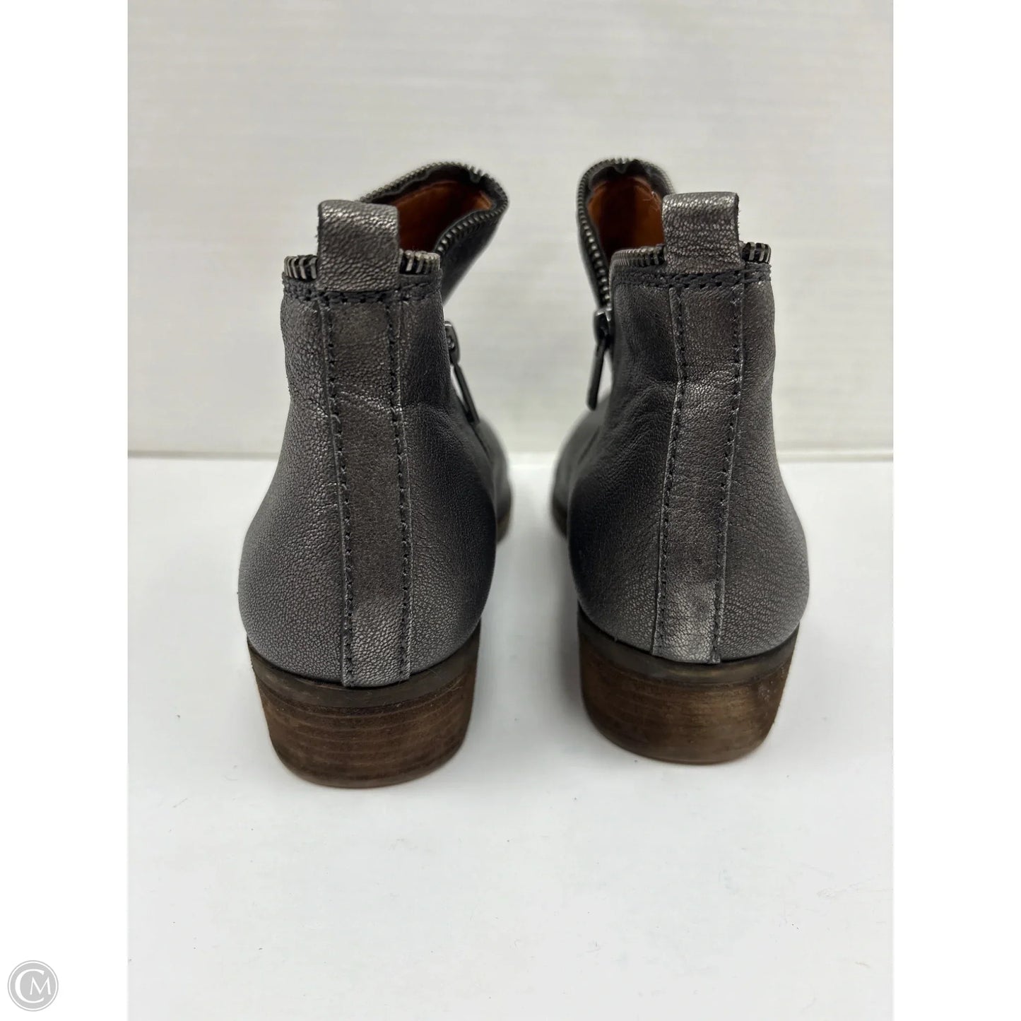 Boots Ankle Heels By Lucky Brand In Grey, Size: 10.5