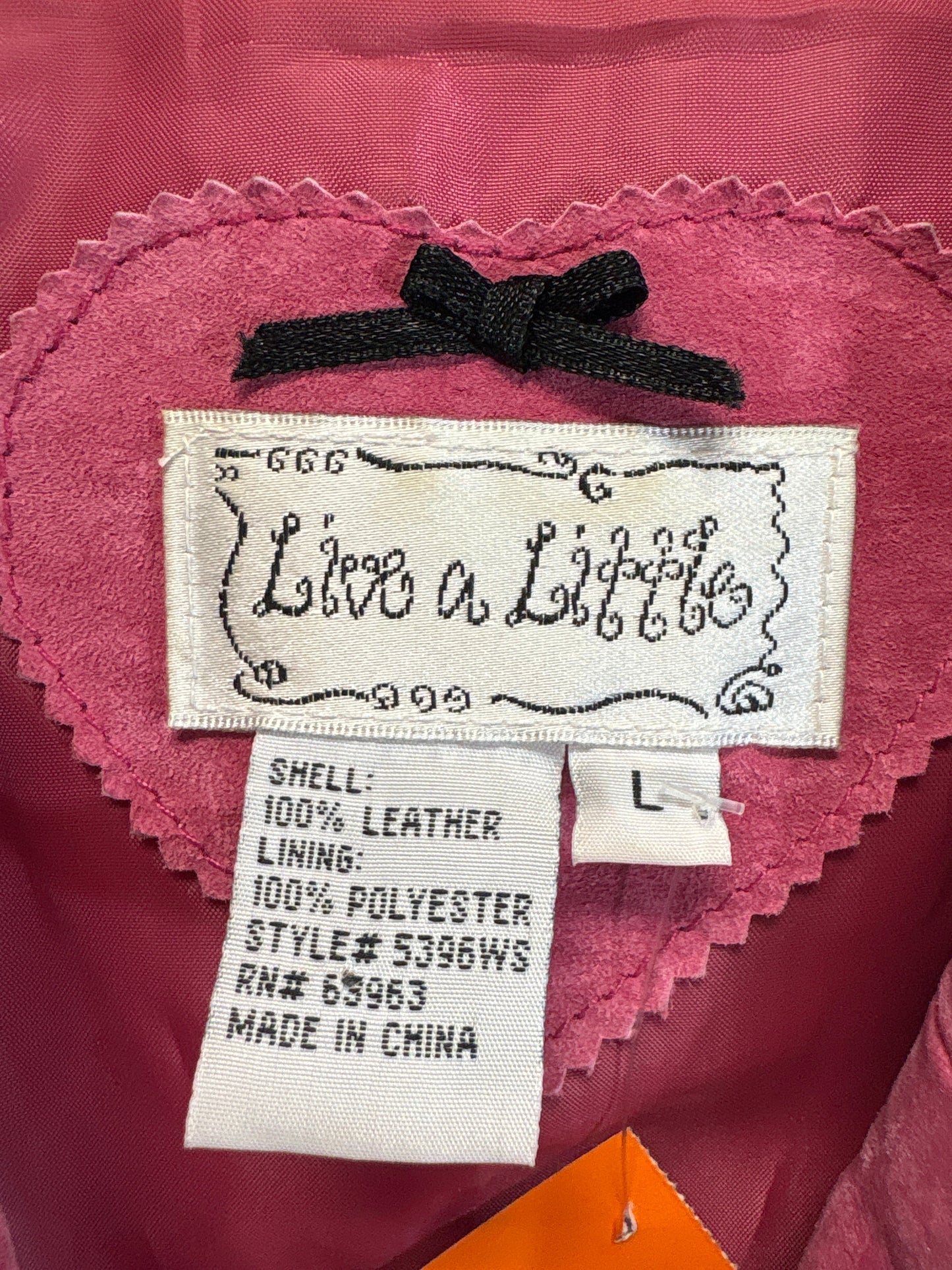 Jacket Leather By Live A Little Size: L