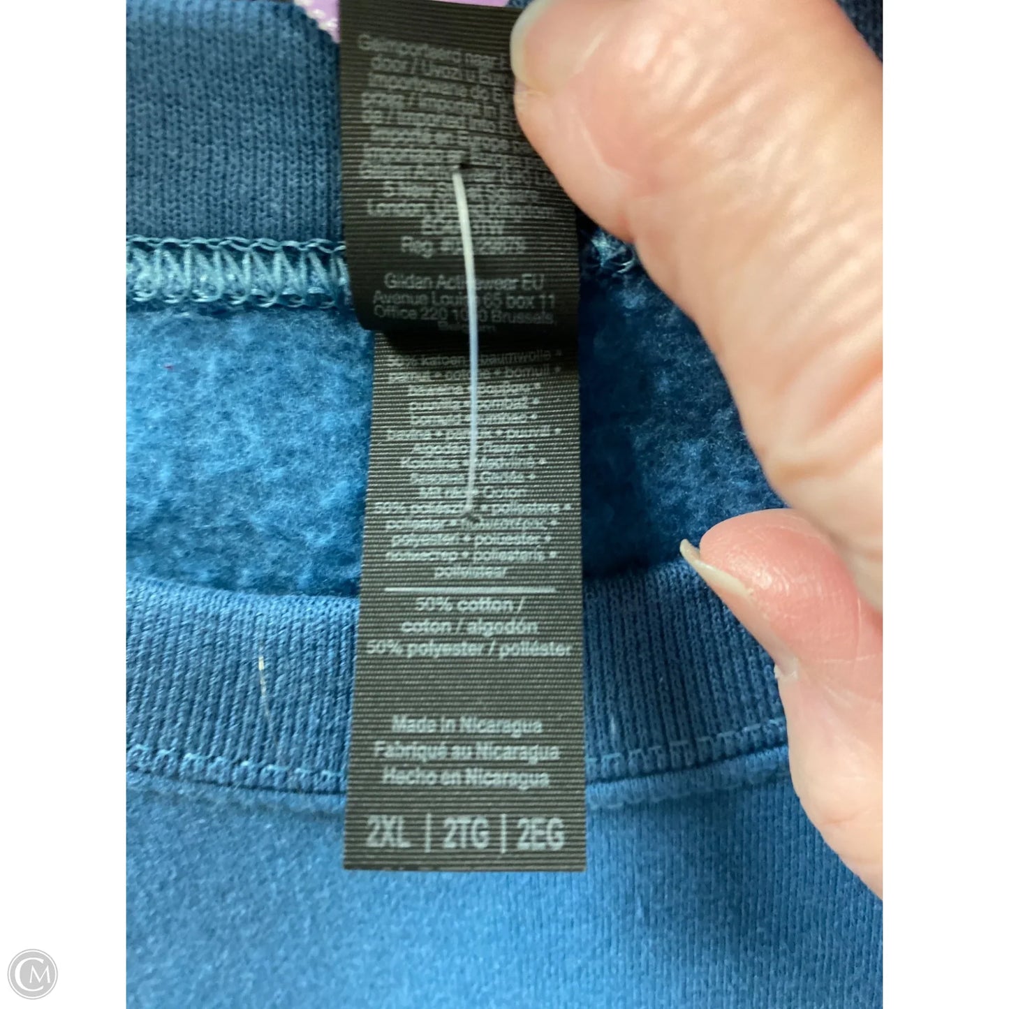 Sweater By Gildan In Aqua, Size: 2x