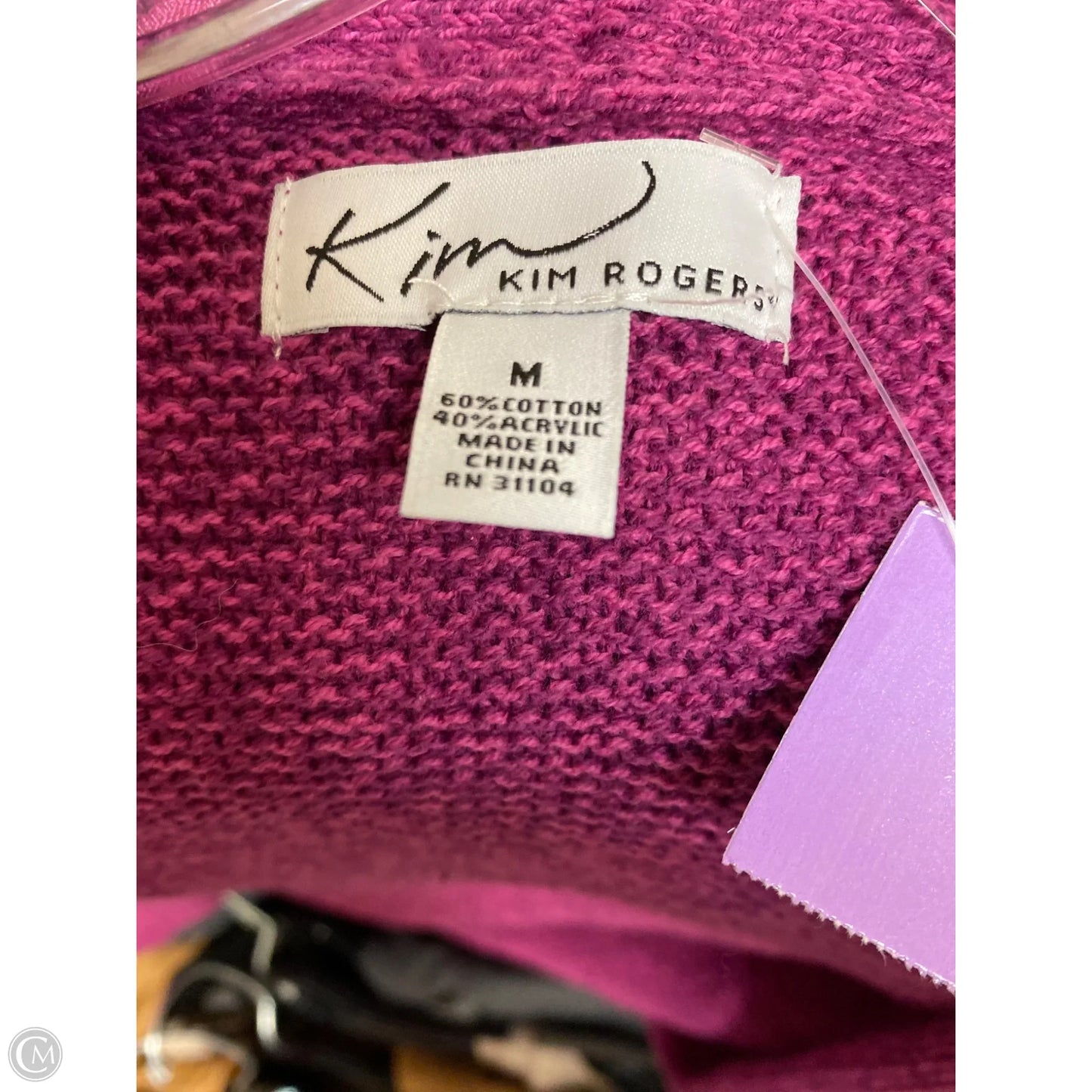 Cardigan By Kim Rogers In Purple, Size: M