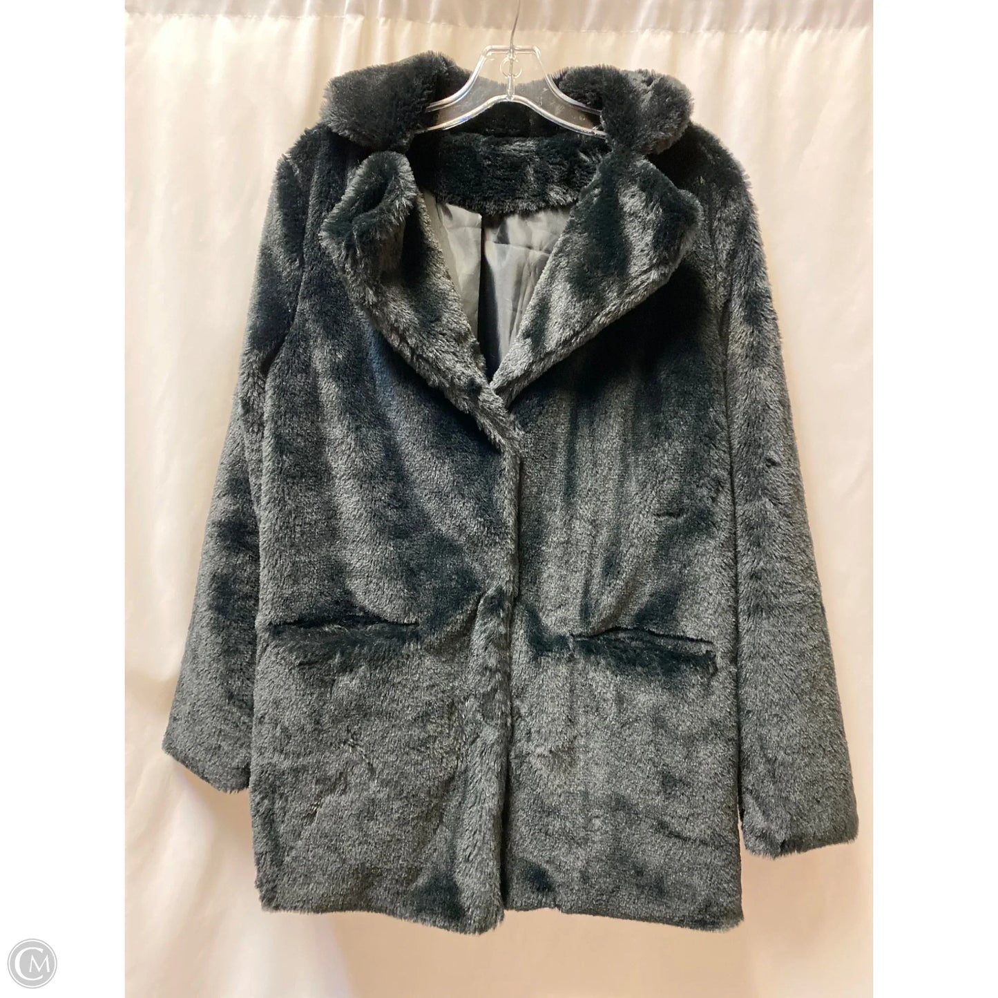 Coat Wool By Clothes Mentor In Black, Size: M