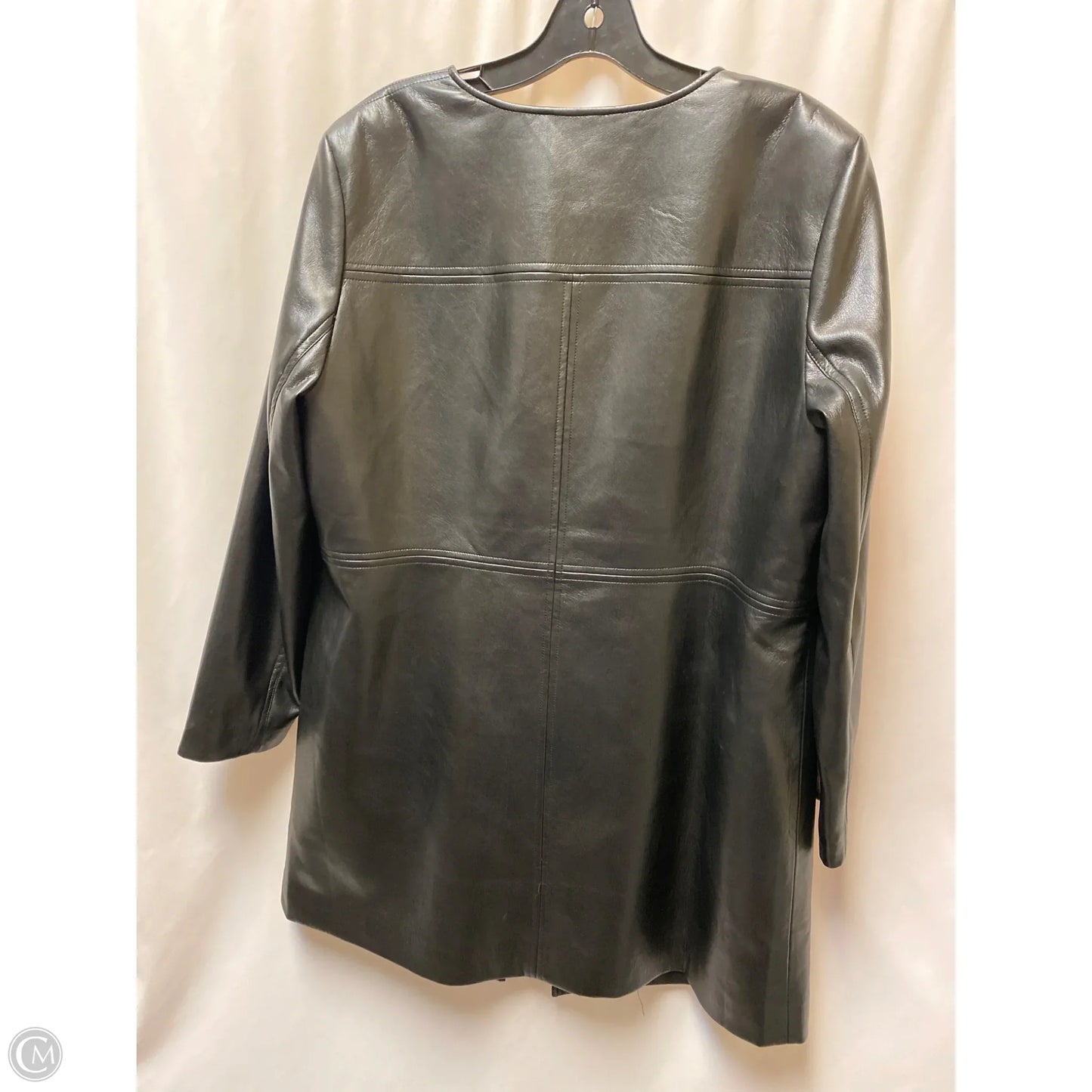 Jacket Leather By Chicos In Black, Size: Xl