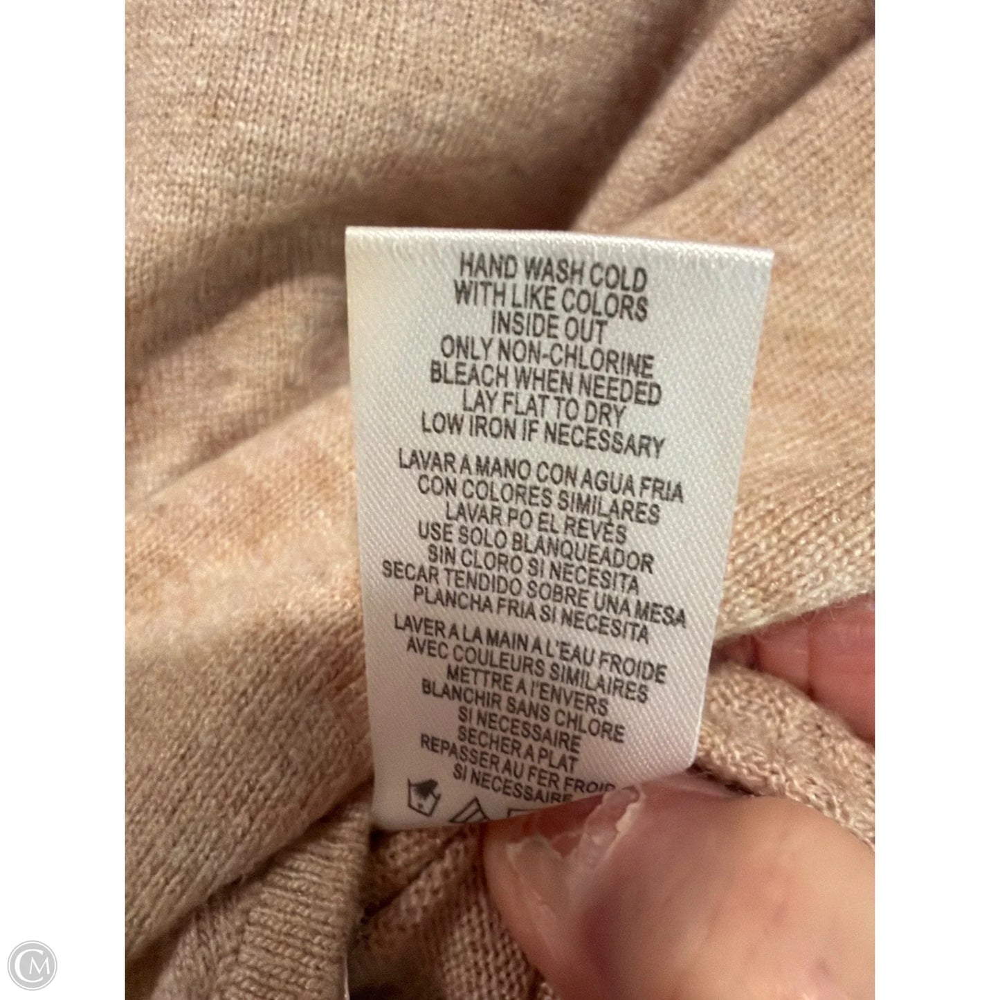 Sweater By Calvin Klein In Tan, Size: L