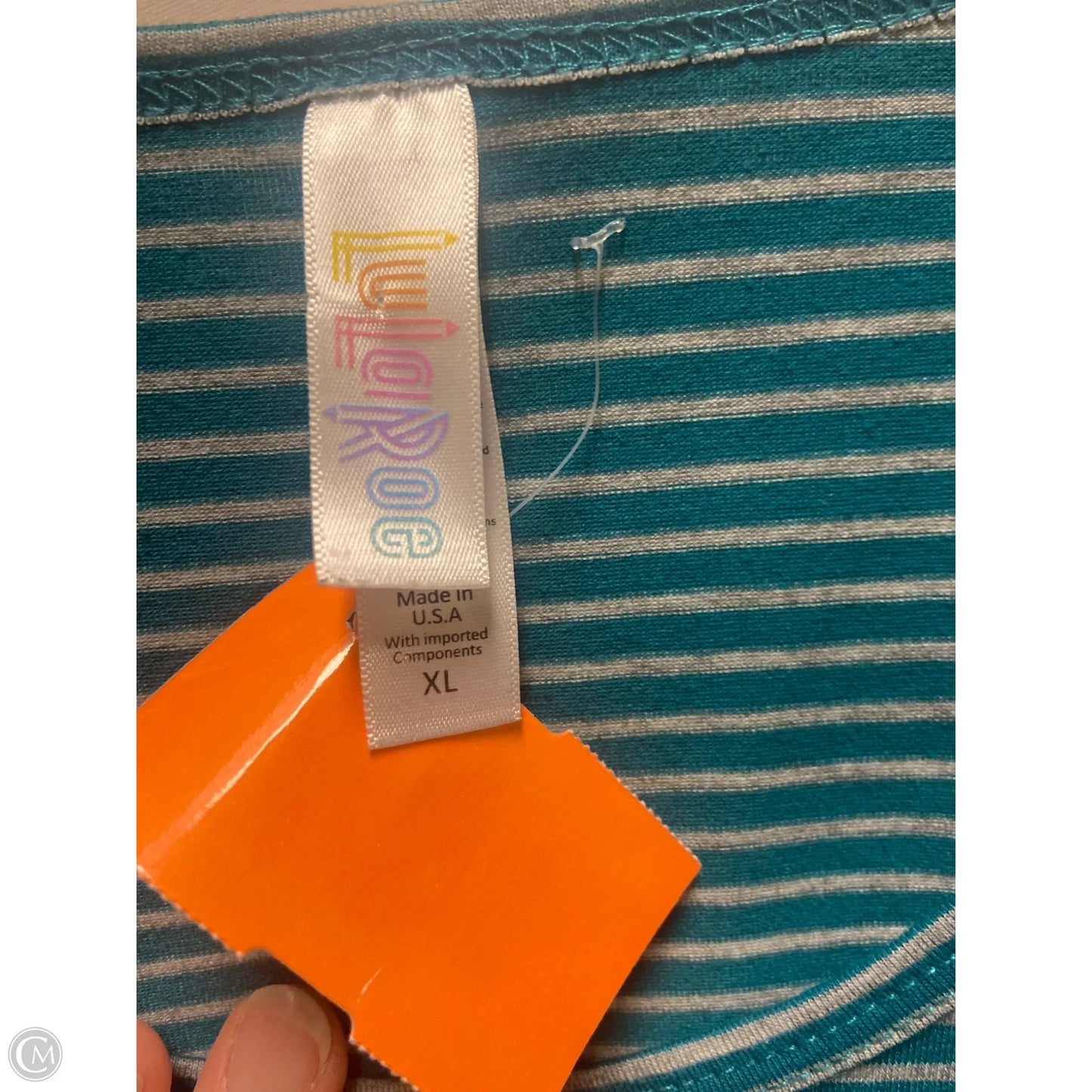 Top Long Sleeve By Lularoe In Teal, Size: Xl
