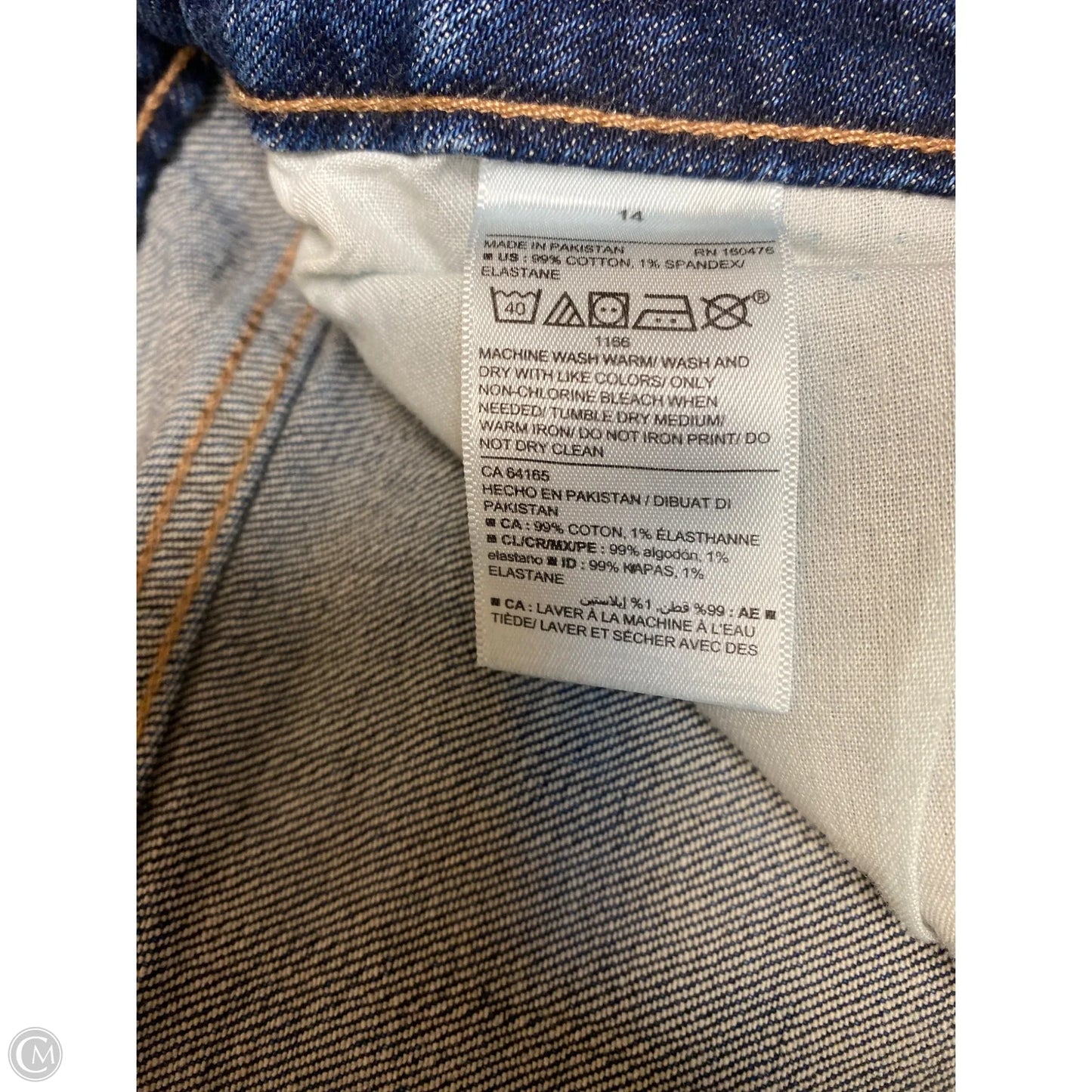 Jeans Straight By Old Navy In Blue Denim, Size: 14