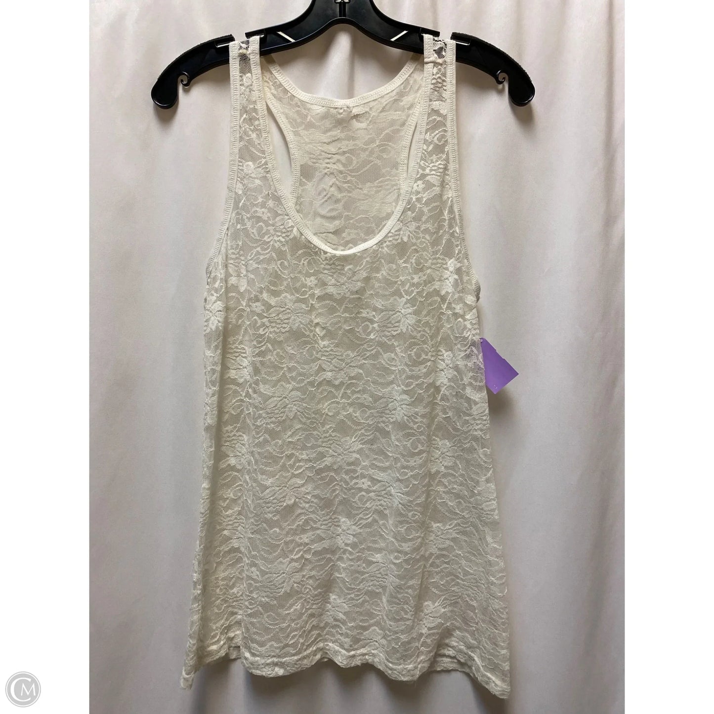 Top Sleeveless By Clothes Mentor In White, Size: L