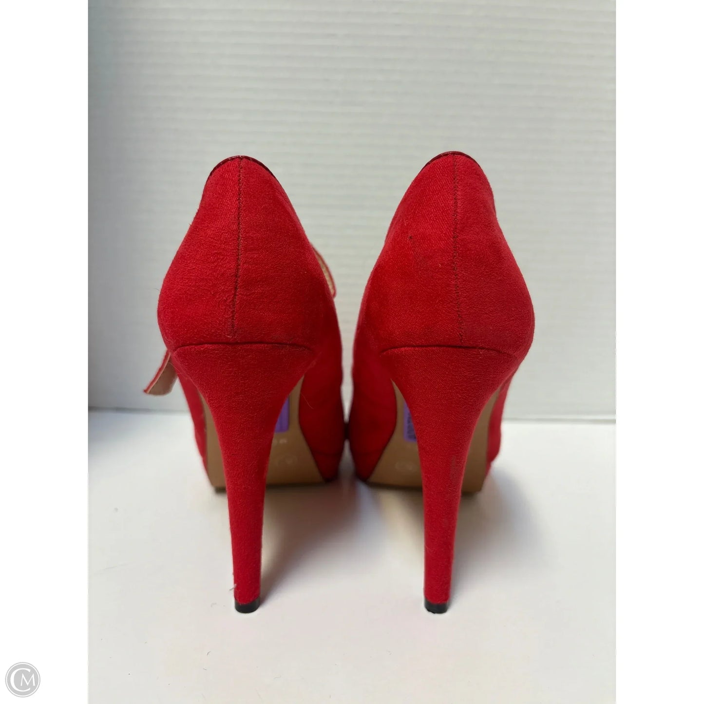 Sandals Heels Stiletto By Metaphor In Red, Size: 6.5