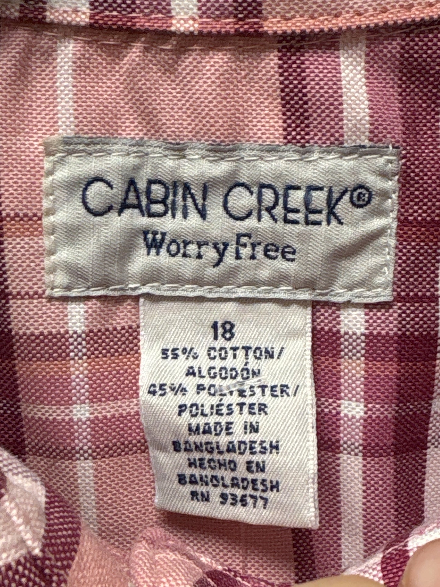 Top Long Sleeve By Cabin Creek Size: 1x