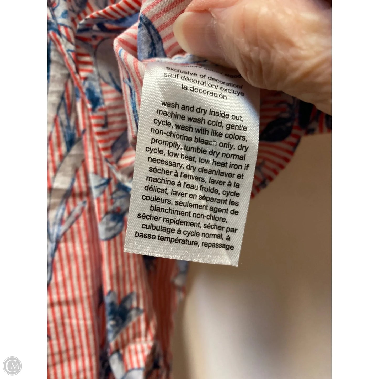 Top Long Sleeve By Tommy Hilfiger In Red, Size: S