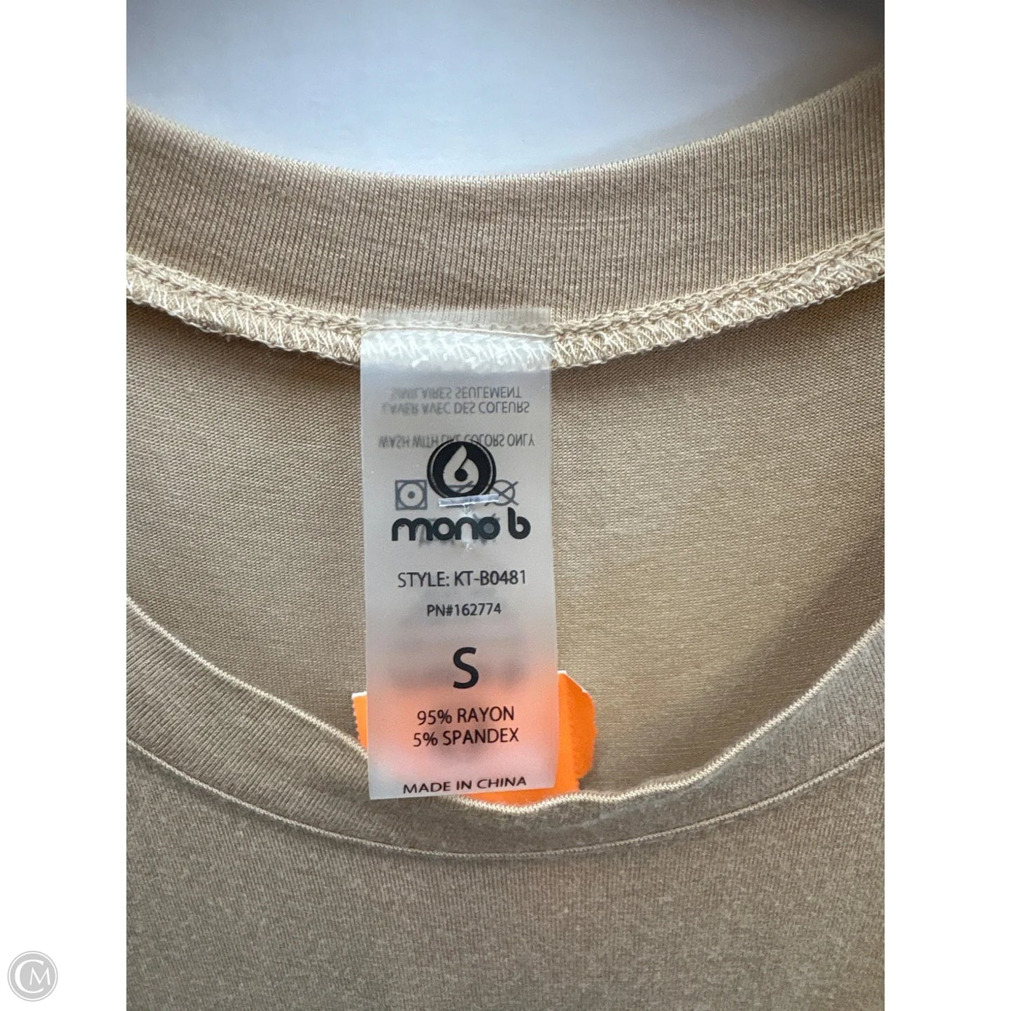 Tank Top By Mono B In Beige, Size: S