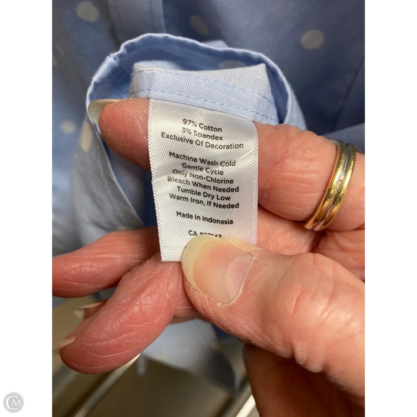 Top Long Sleeve By Talbots In Blue, Size: Lp