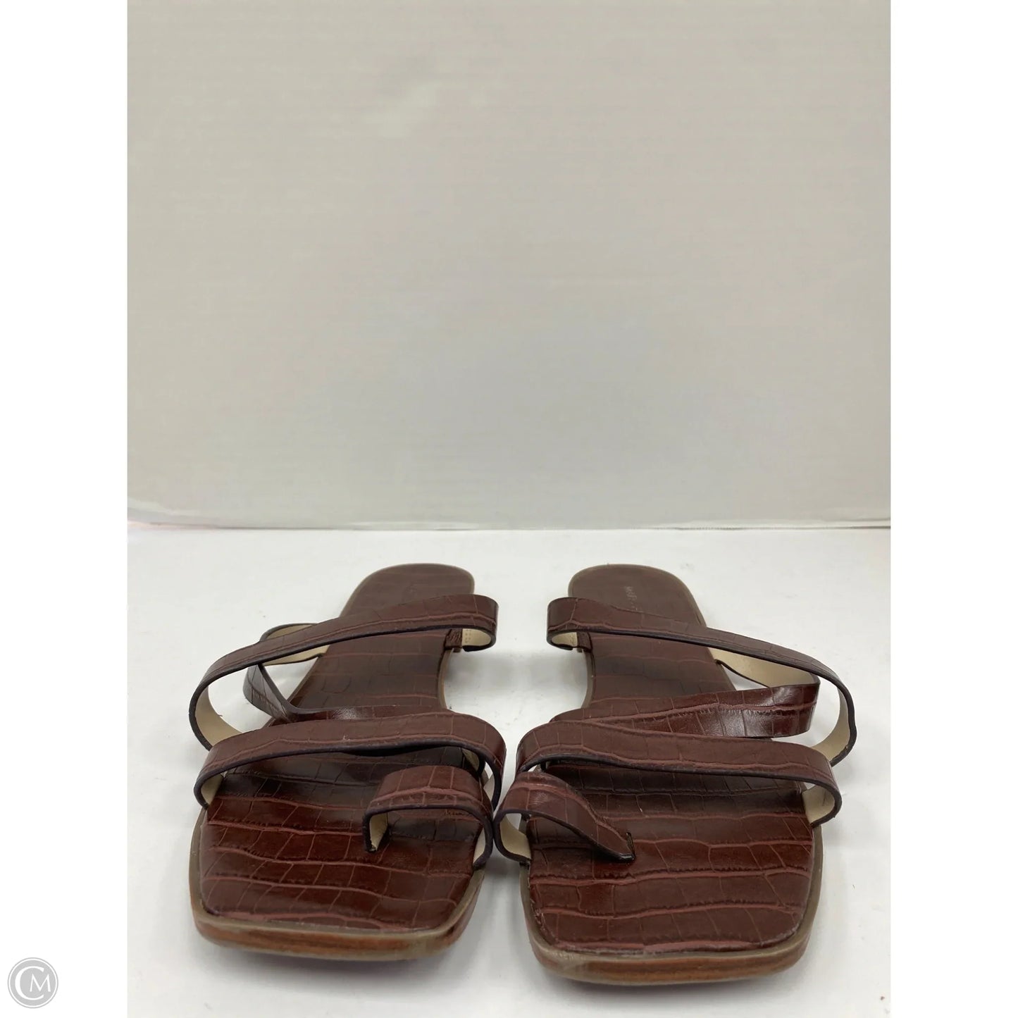 Sandals Flip Flops By Marc Fisher In Brown, Size: 8.5