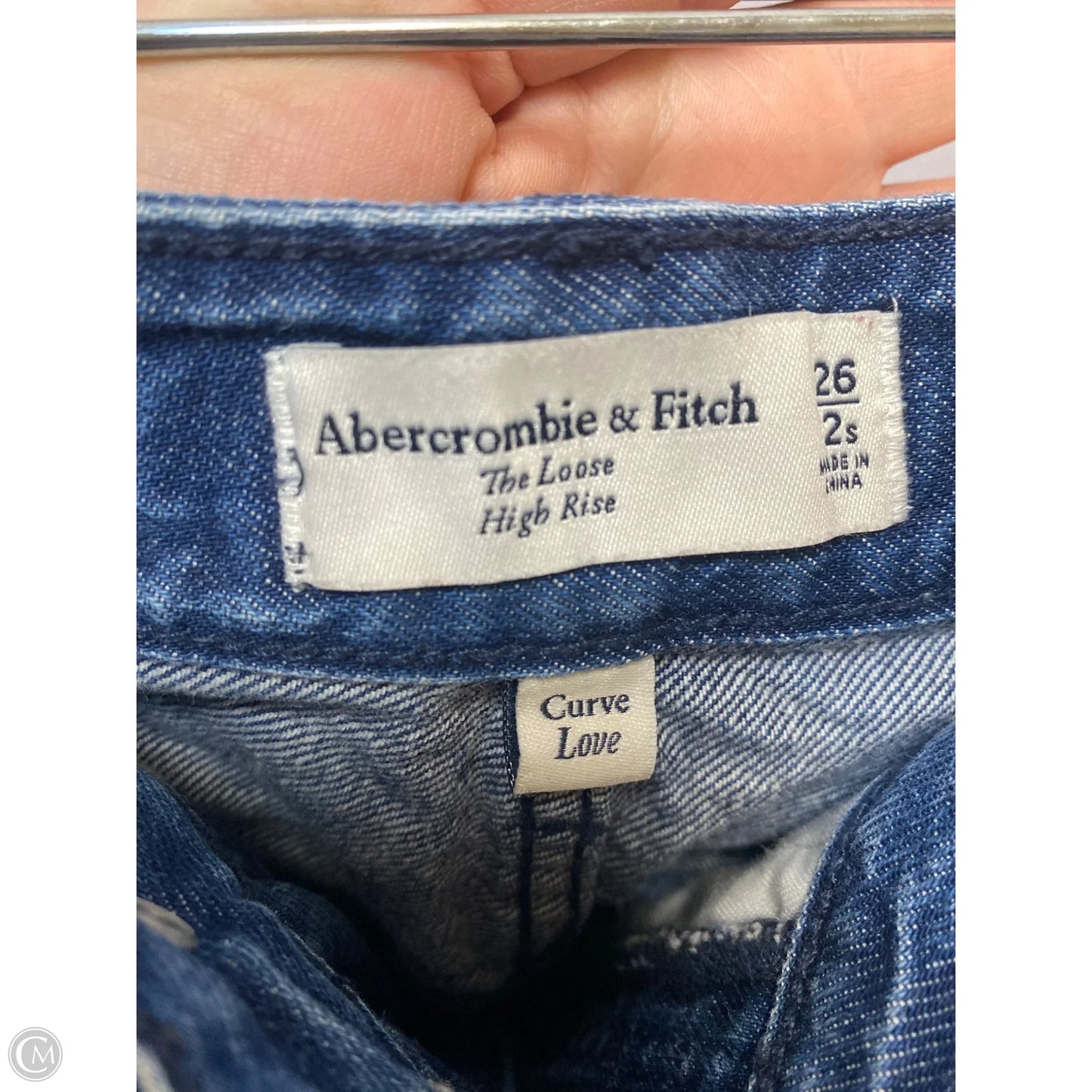 Jeans Wide Leg By Abercrombie And Fitch In Blue Denim, Size: 2p
