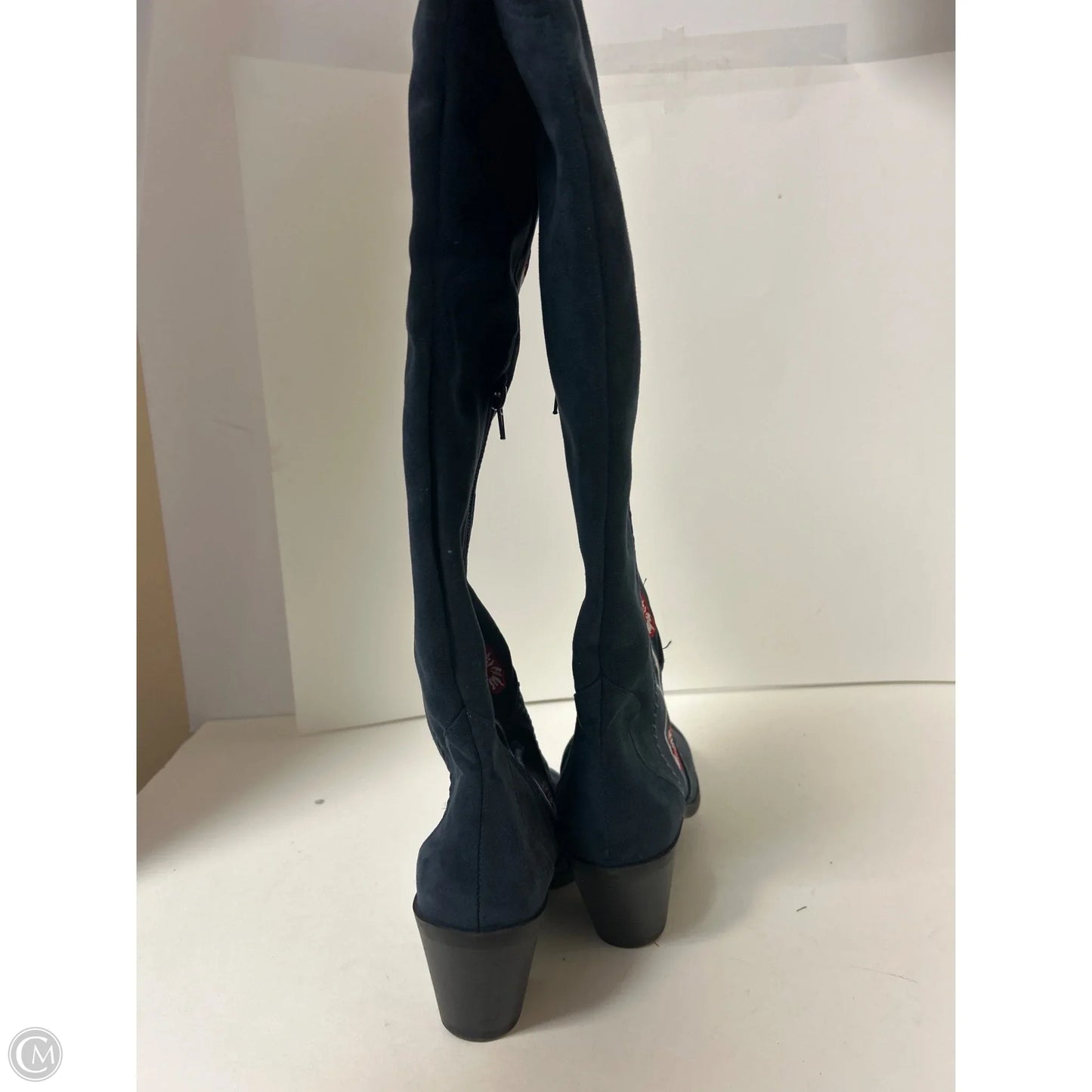 Boots Over-the-knee Heels By Clothes Mentor In Blue, Size: 8