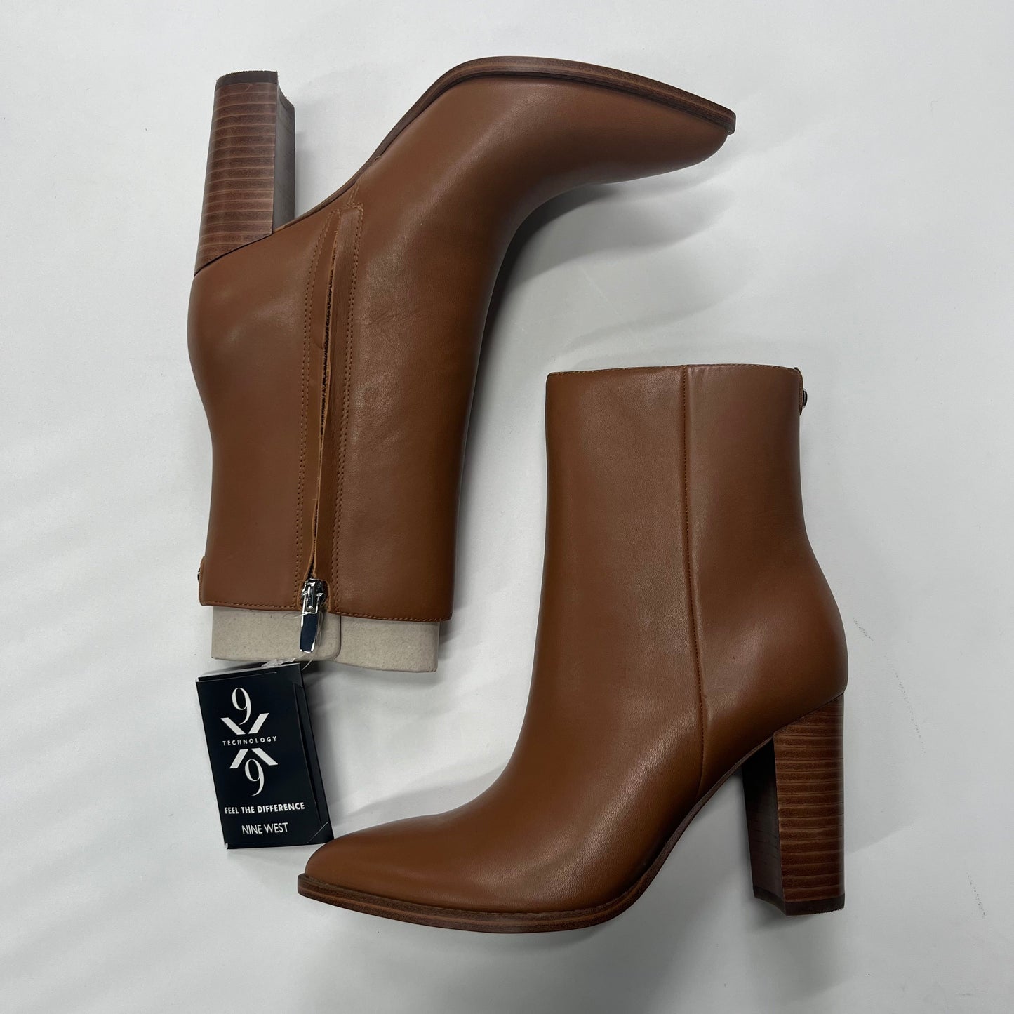 Boots Ankle Heels By Nine West Size: 6.5