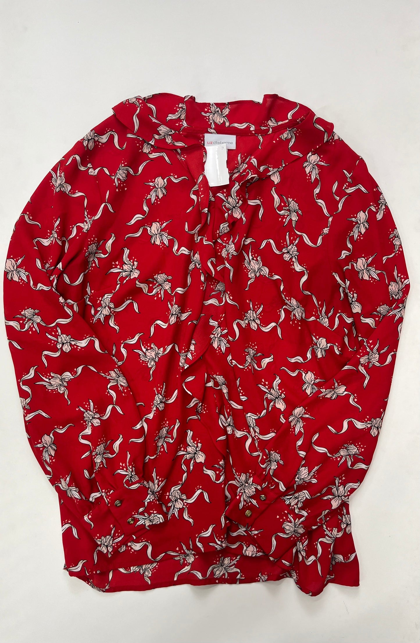 Blouse Long Sleeve By Liz Claiborne Size: L
