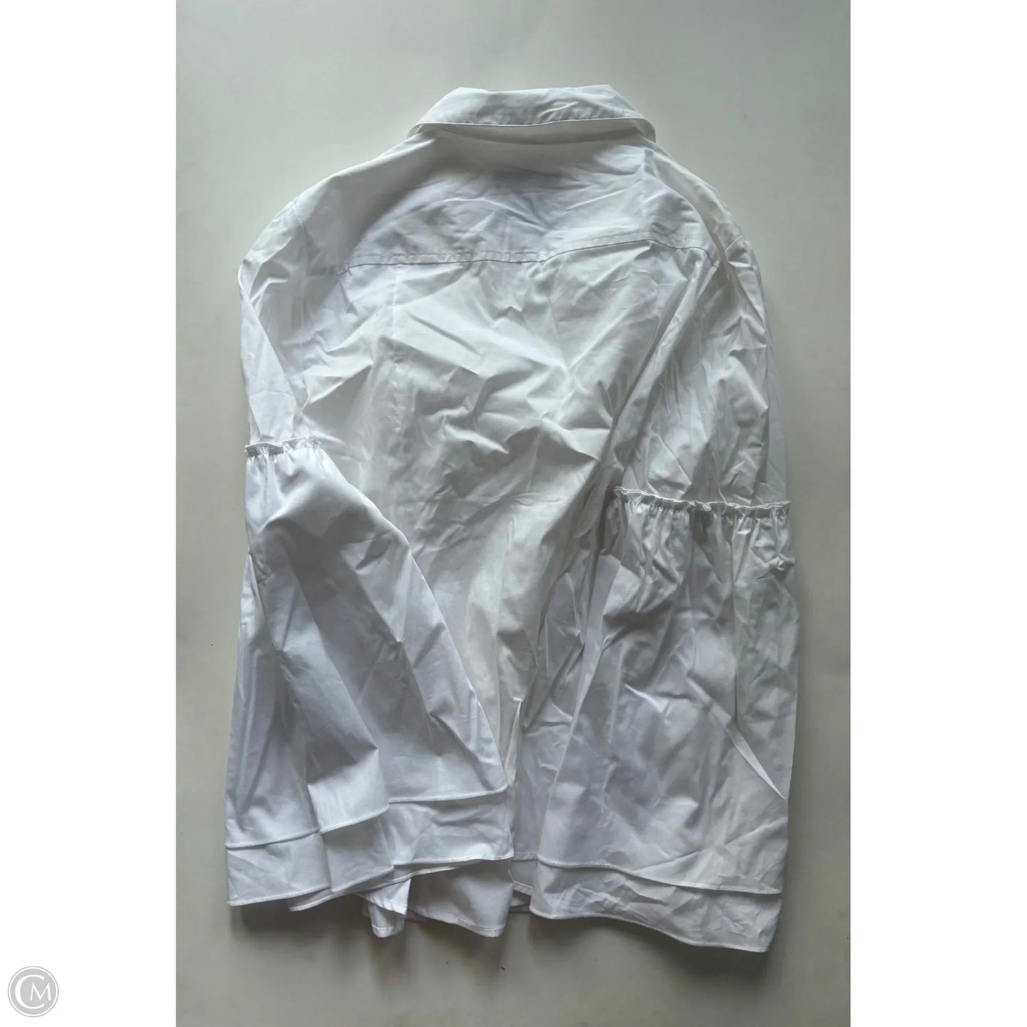 Top Long Sleeve By Inc In White, Size: 1x