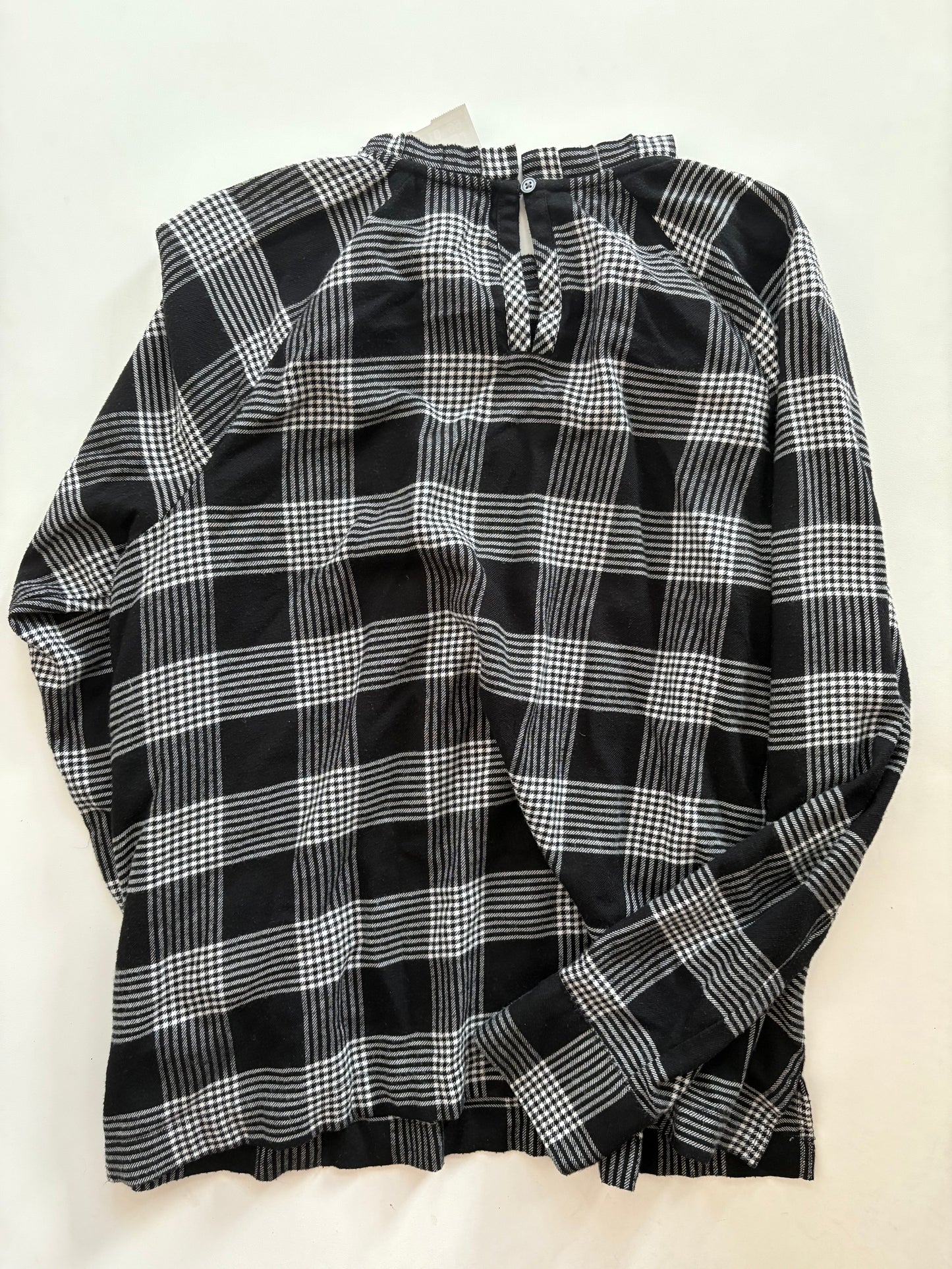 Top Long Sleeve By Loft O In Plaid, Size: M