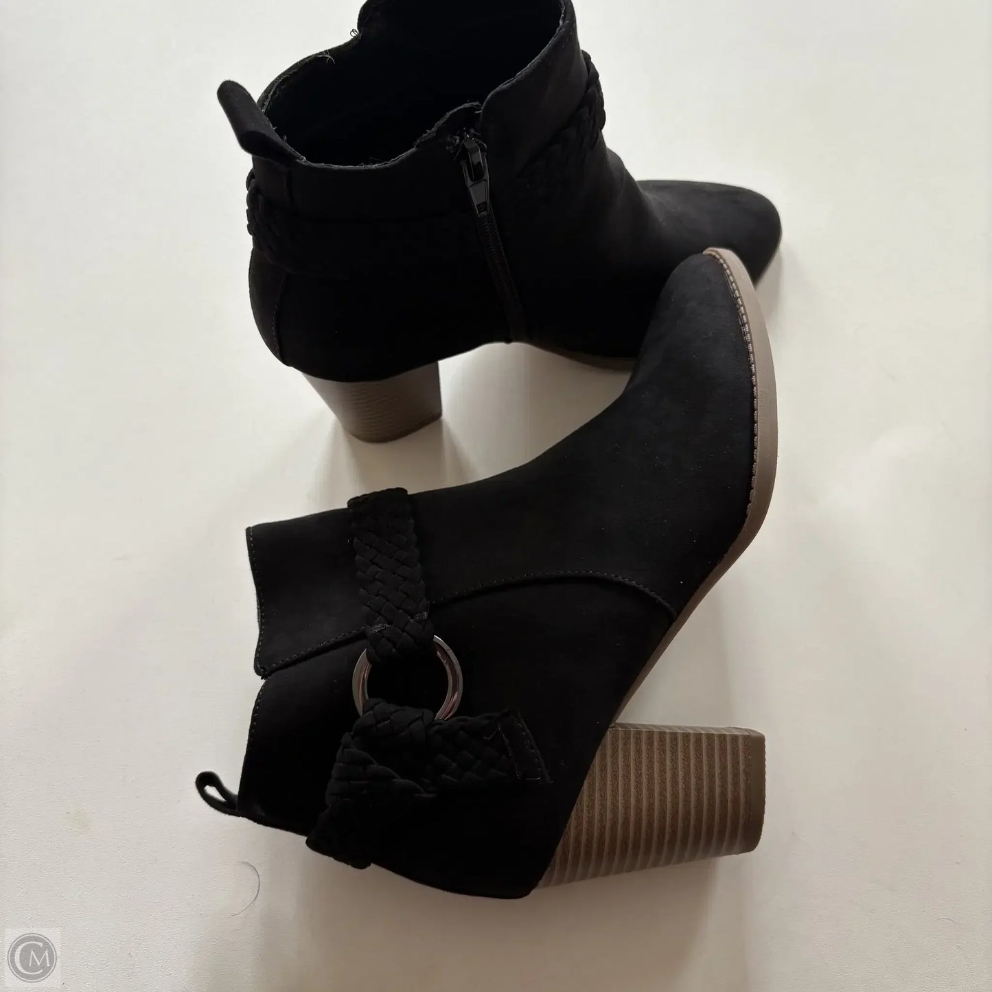 Boots Ankle Heels By SM In Black, Size: 6.5