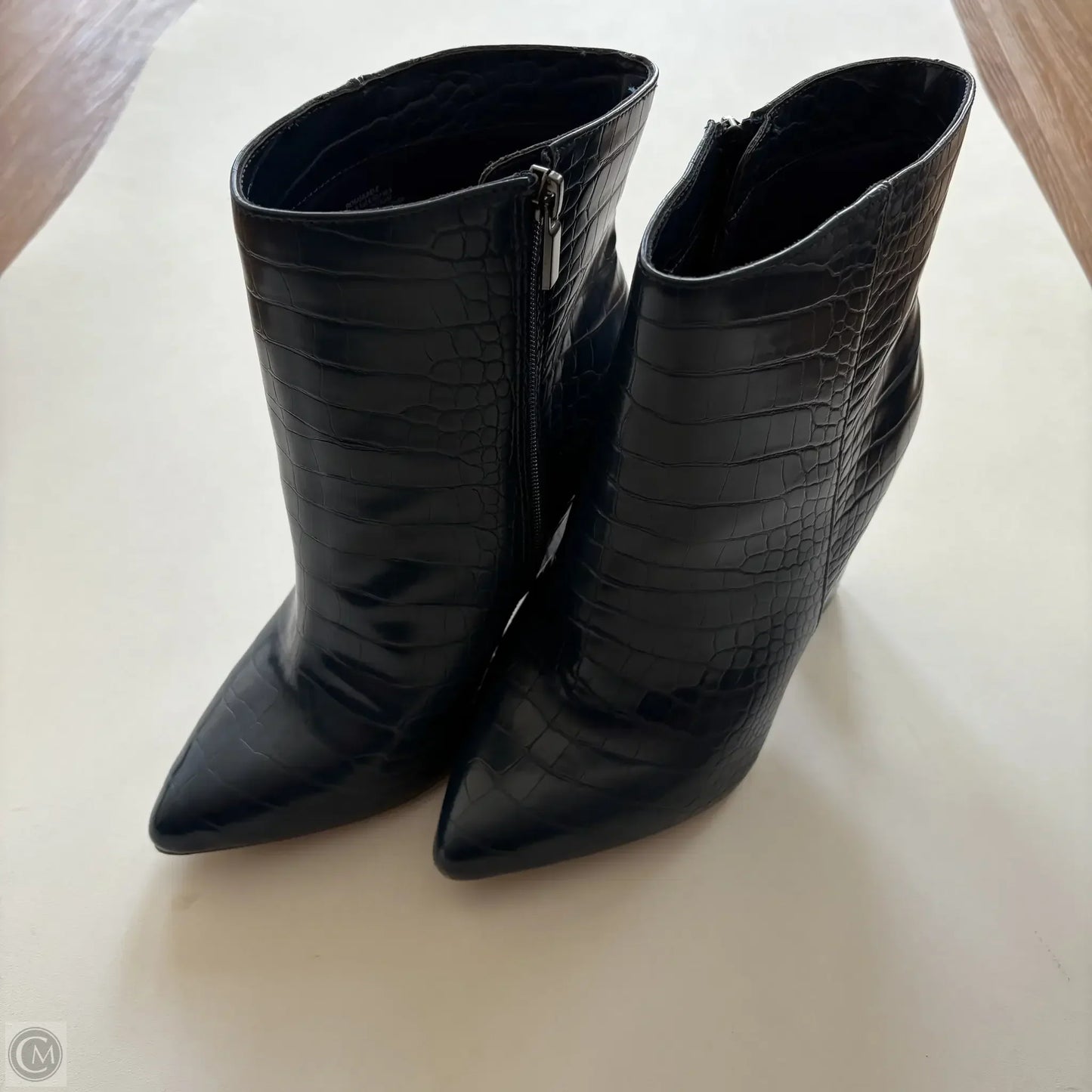 Boots Ankle Heels By Shoedazzle In Blue, Size: 8