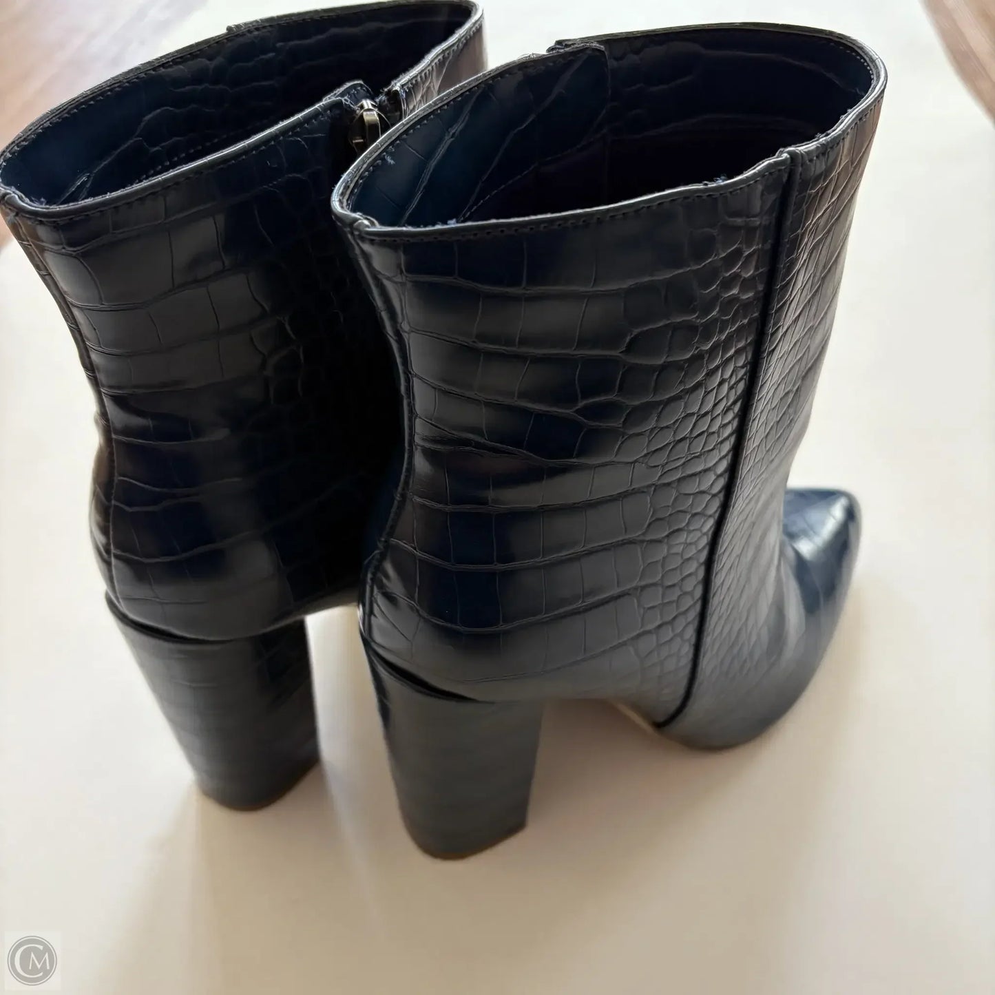 Boots Ankle Heels By Shoedazzle In Blue, Size: 8