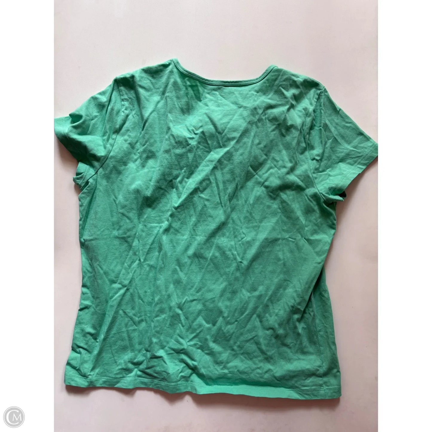 Top Short Sleeve By Talbots In Green, Size: Xl
