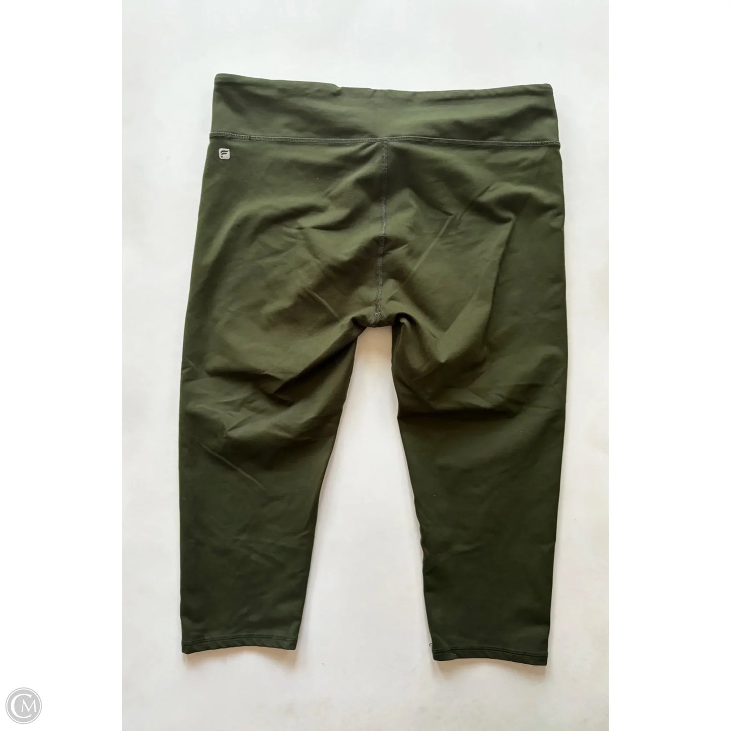 Athletic Leggings By Fabletics In Green, Size: Xl