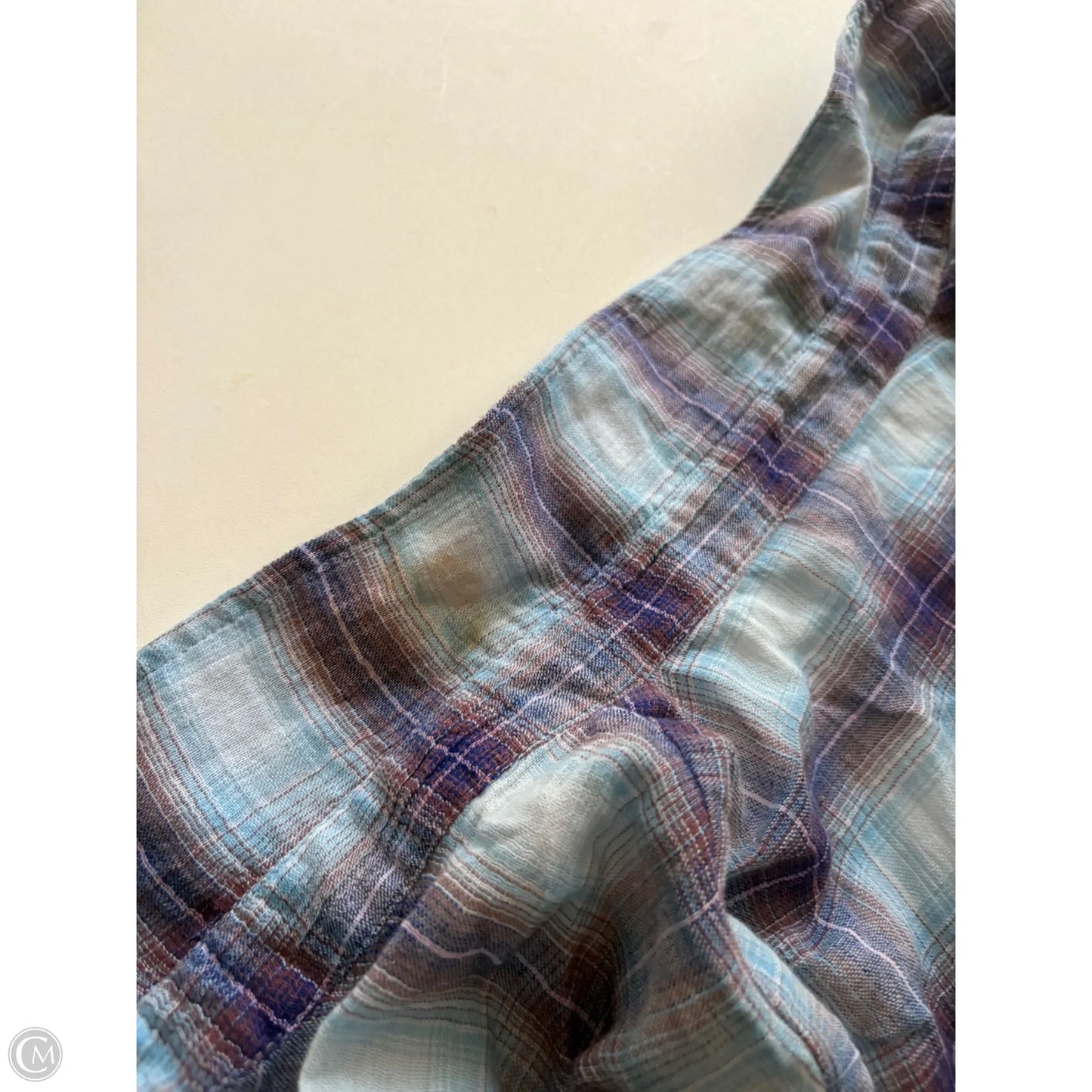 Top Long Sleeve By We The Free In Plaid Pattern, Size: S