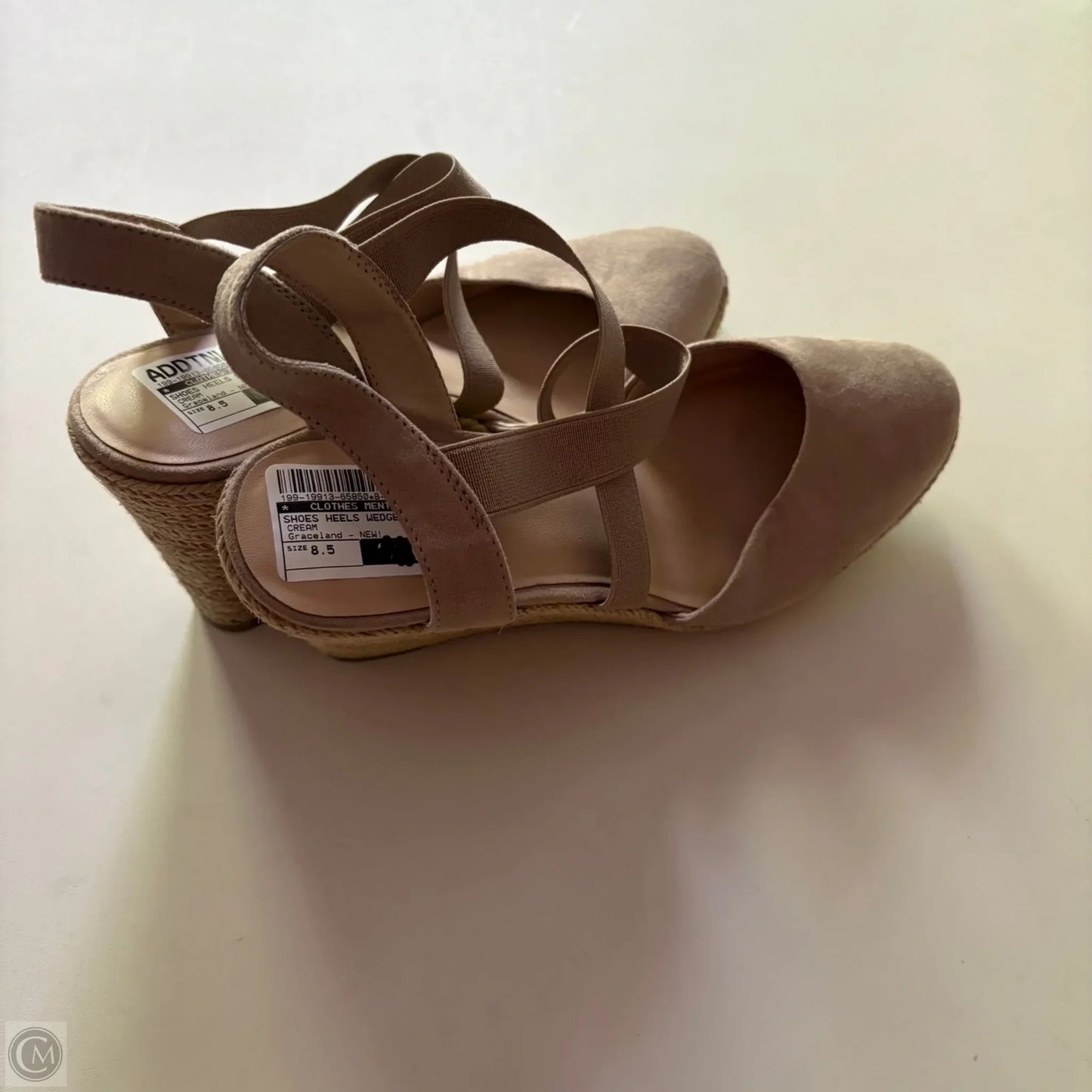 Shoes Heels Wedge By Graceland In Cream, Size: 8.5
