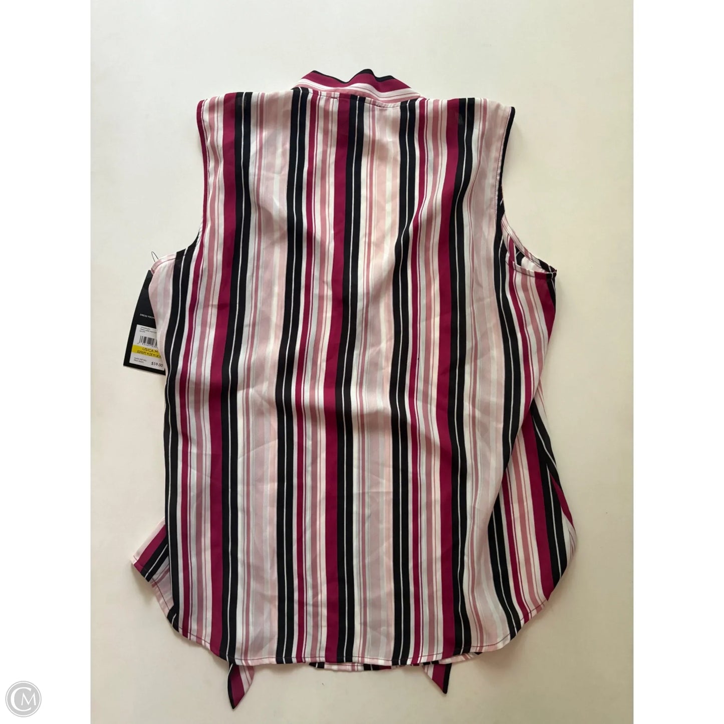 Blouse Sleeveless By Nine West Apparel In Striped Pattern, Size: M