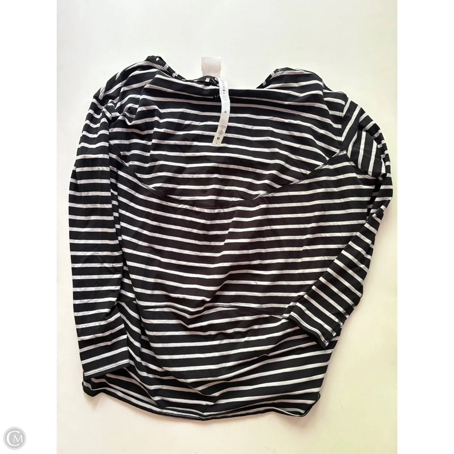 Athletic Top Long Sleeve Crewneck By Lululemon In Striped Pattern, Size: S