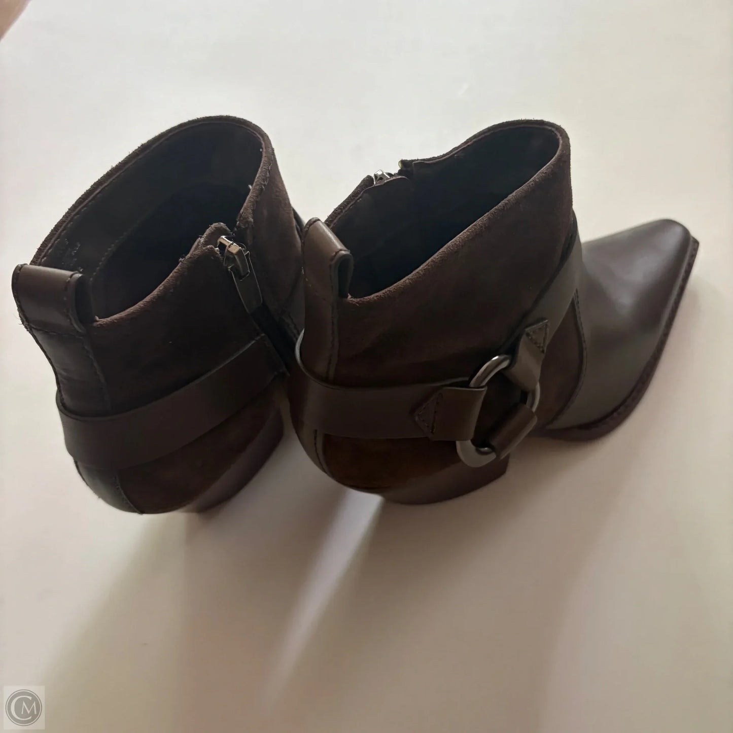 Boots Ankle Heels By Vince Camuto In Brown, Size: 8