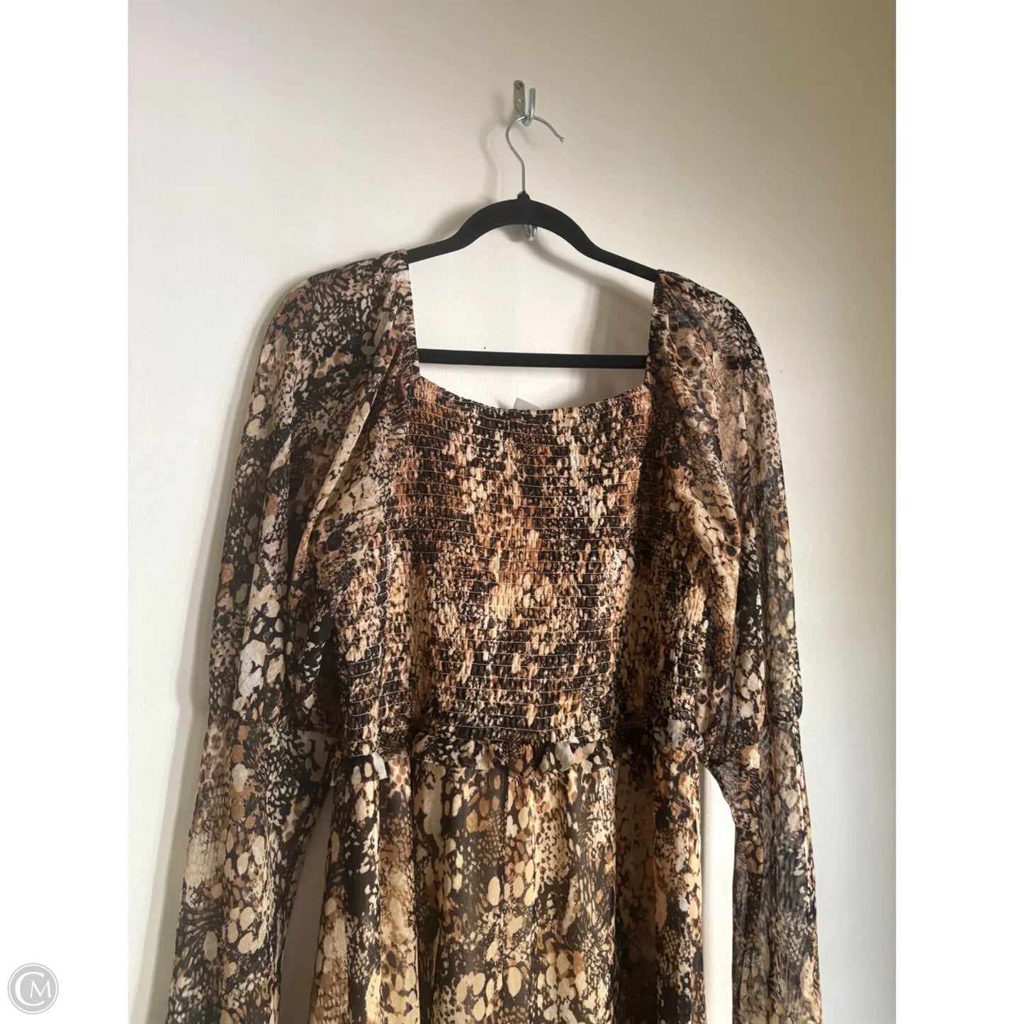 Dress Casual Midi By Cato In Animal Print, Size: L