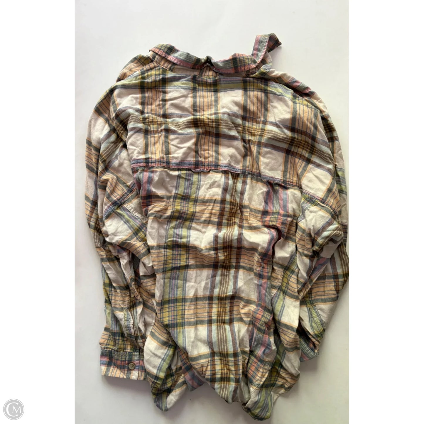 Top Long Sleeve By American Eagle In Plaid Pattern, Size: Xl