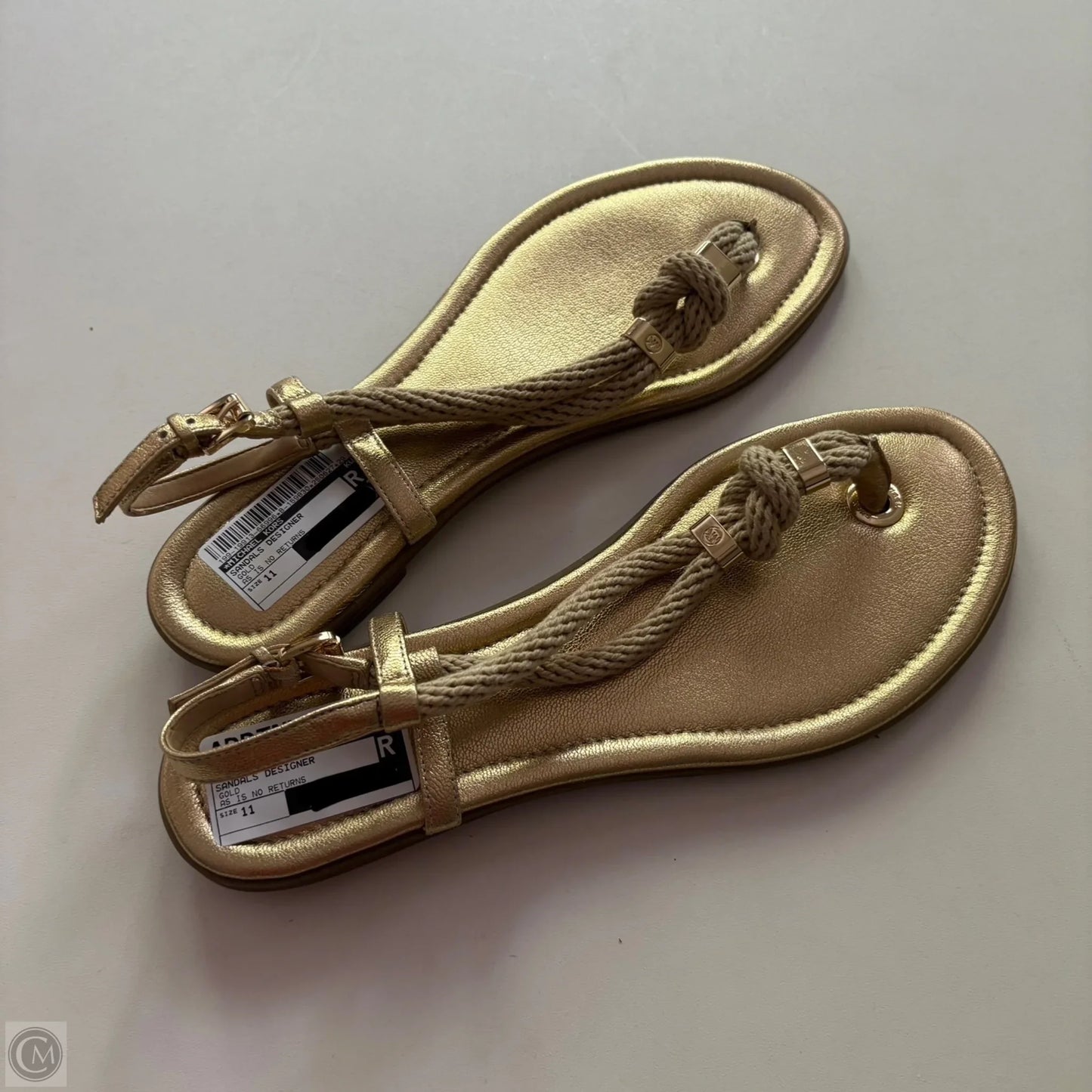 Sandals Designer By Michael Kors In Gold, Size: 11