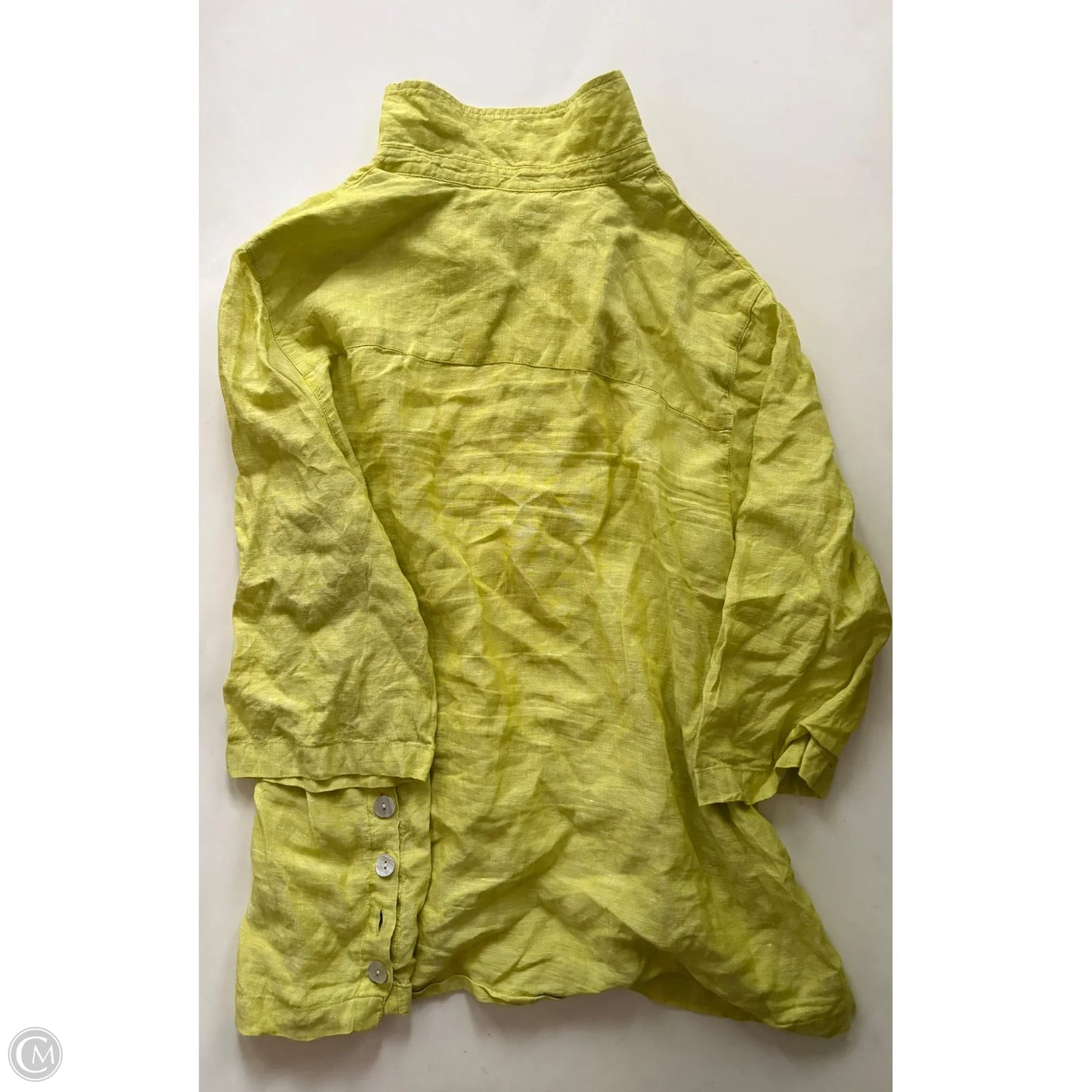 Top Long Sleeve By Tahari By Arthur Levine In Yellow, Size: 2x