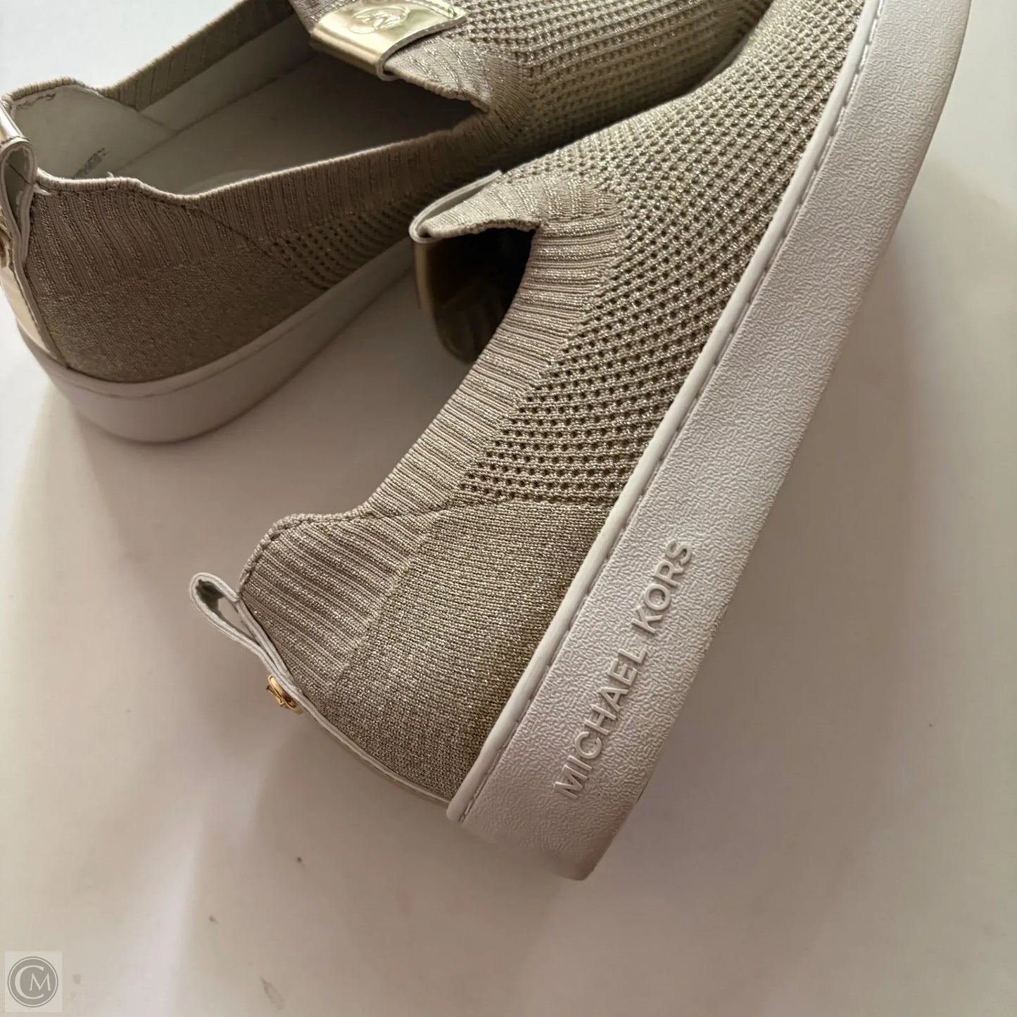 Shoes Designer By Michael Kors In Gold, Size: 9.5