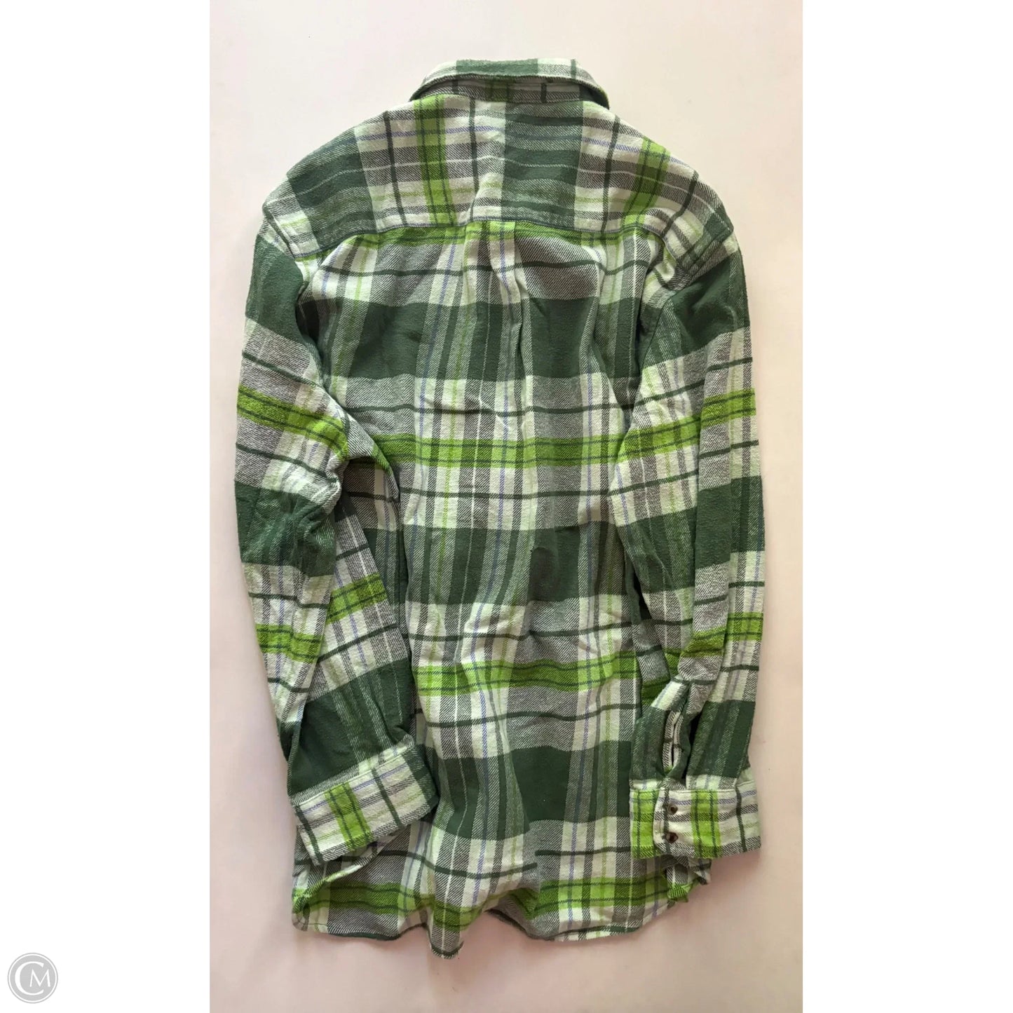 Top Long Sleeve By Aerie In Plaid Pattern, Size: Xl