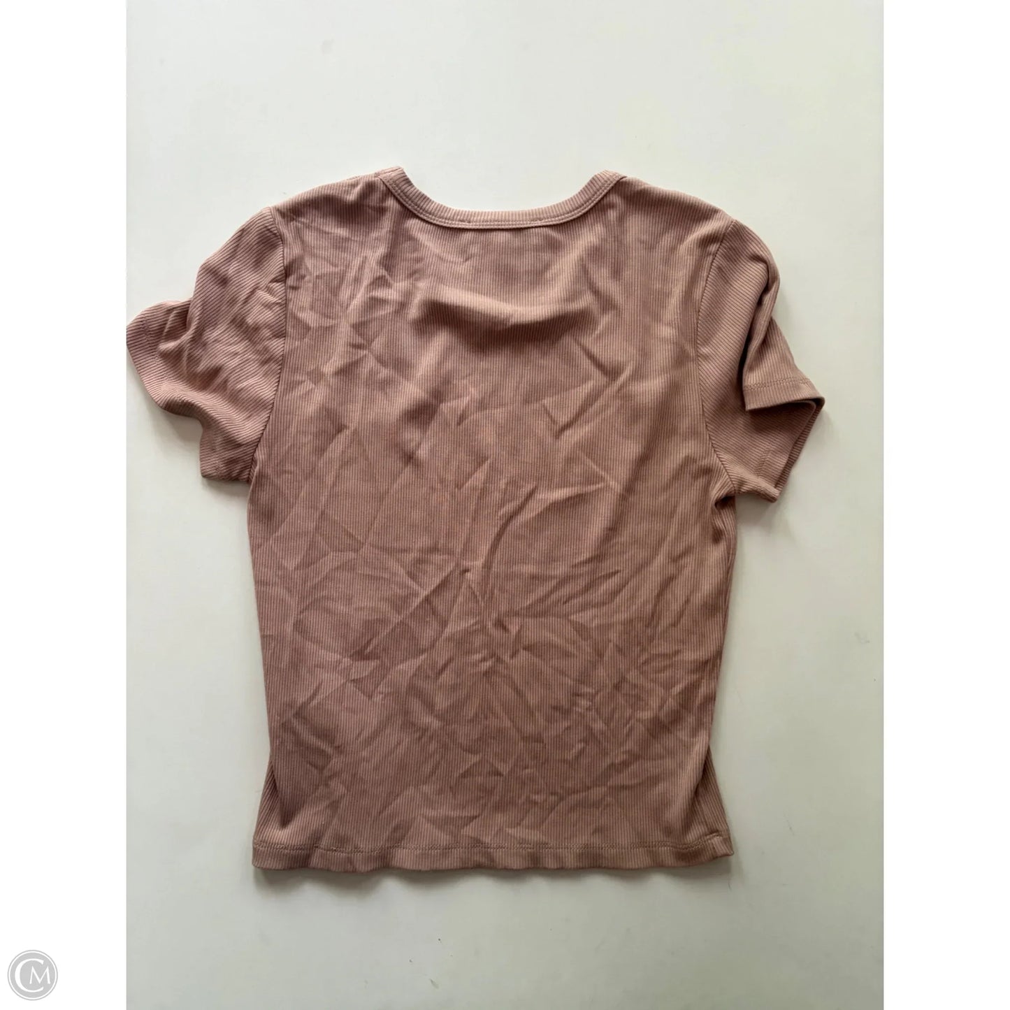Top Short Sleeve By Olive And Oak In Tan, Size: M