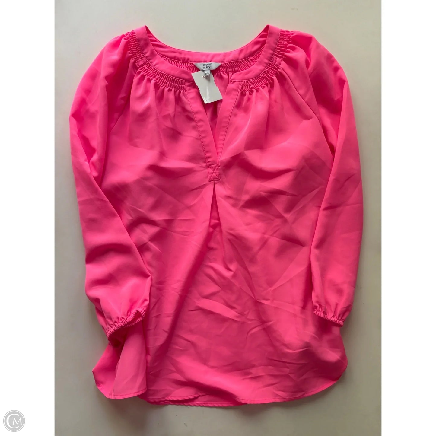Top Long Sleeve By Crown And Ivy In Pink, Size: L