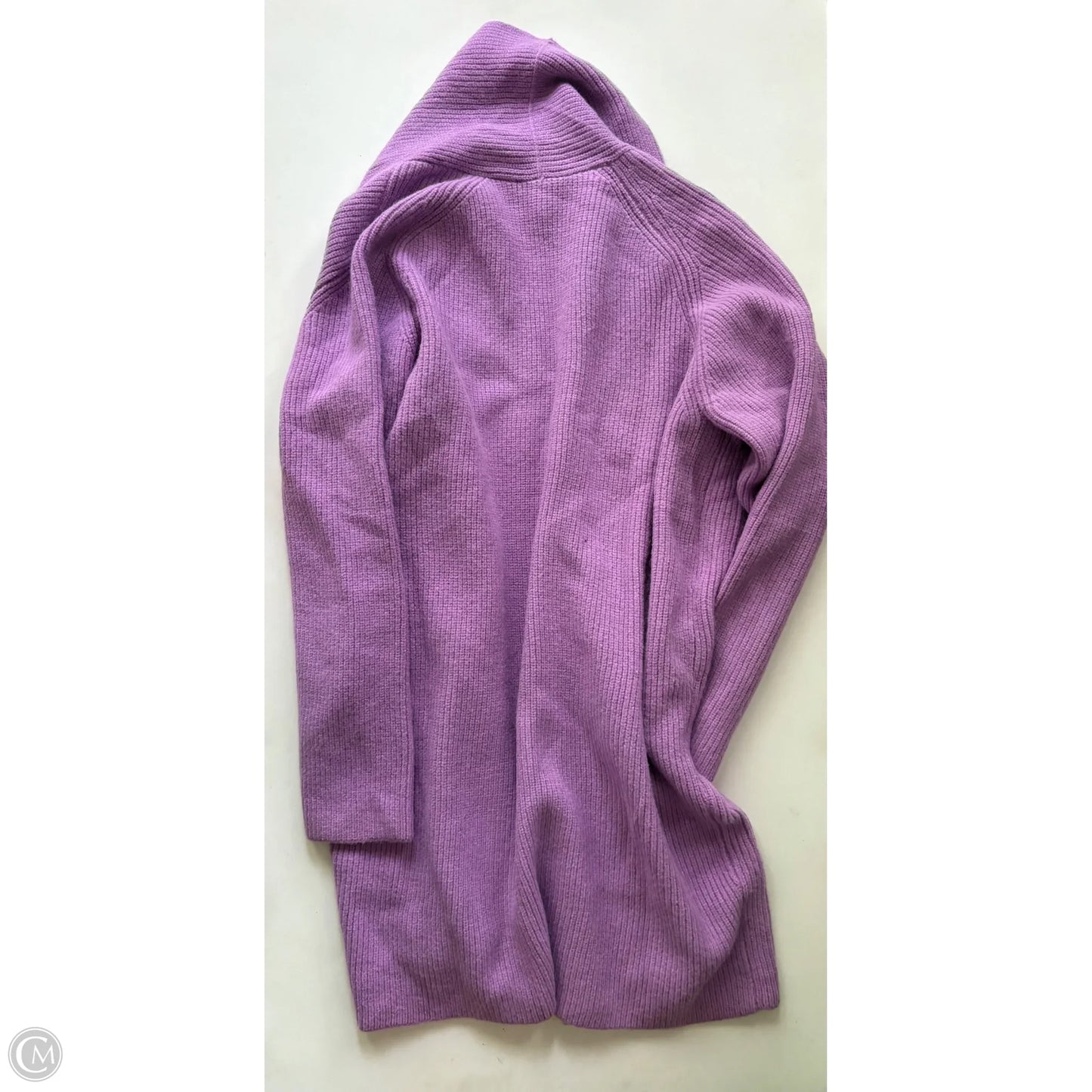 Sweater Cardigan By Ann Taylor In Purple, Size: Xl