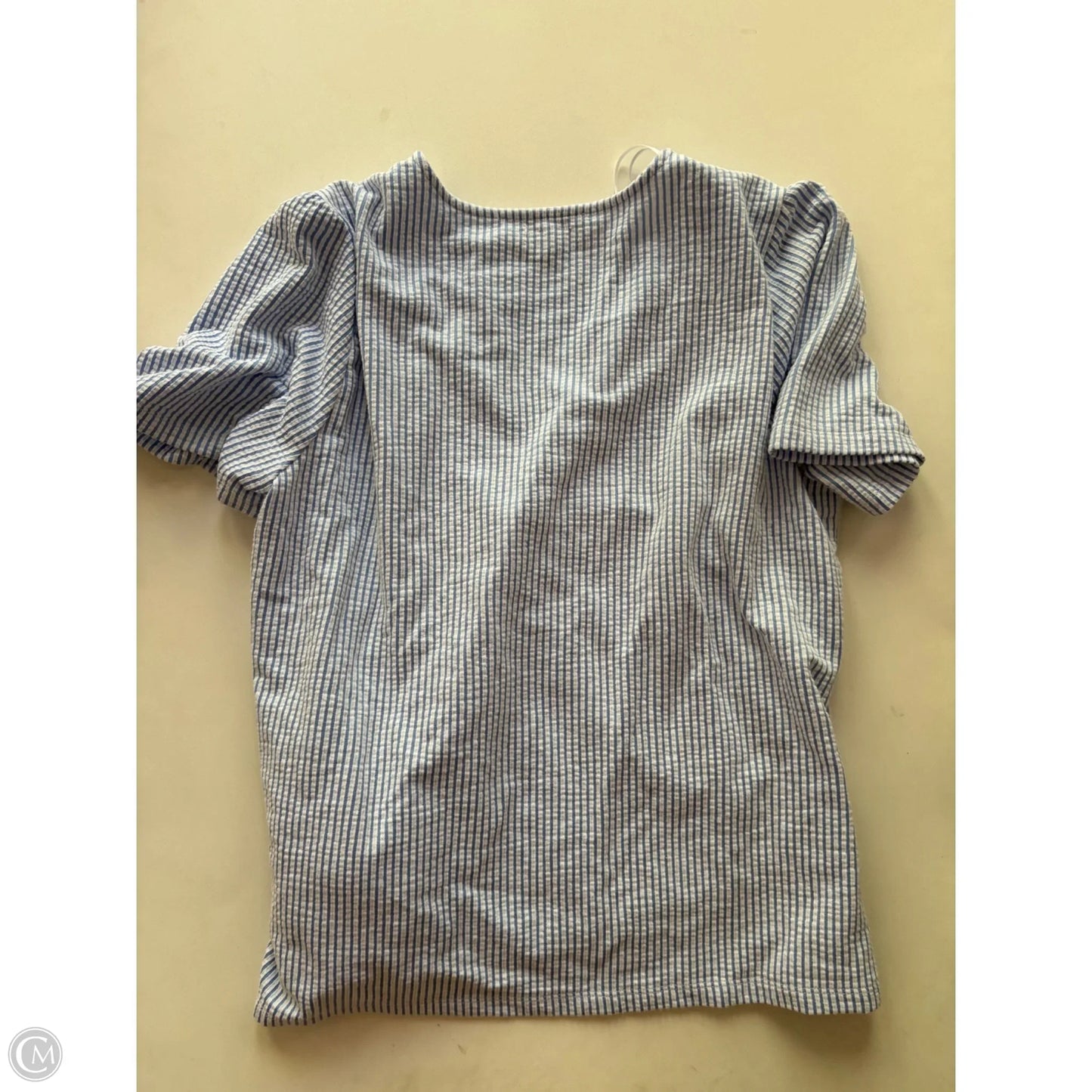 Top Short Sleeve Designer By Michael Kors In Striped Pattern, Size: L